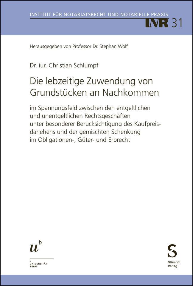 Vorderes Coverbild Die lebzeitige Zuwendung von Grundstücken an Nachkommen
