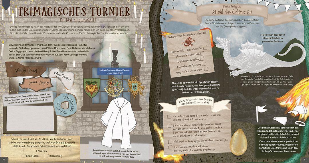 Beispielinhalt (Bild) Das inoffizielle Harry-Potter-Mitmachbuch - Meine magischen Abenteuer