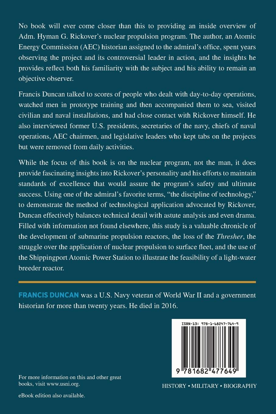Rückseitencover Rickover and the Nuclear Navy