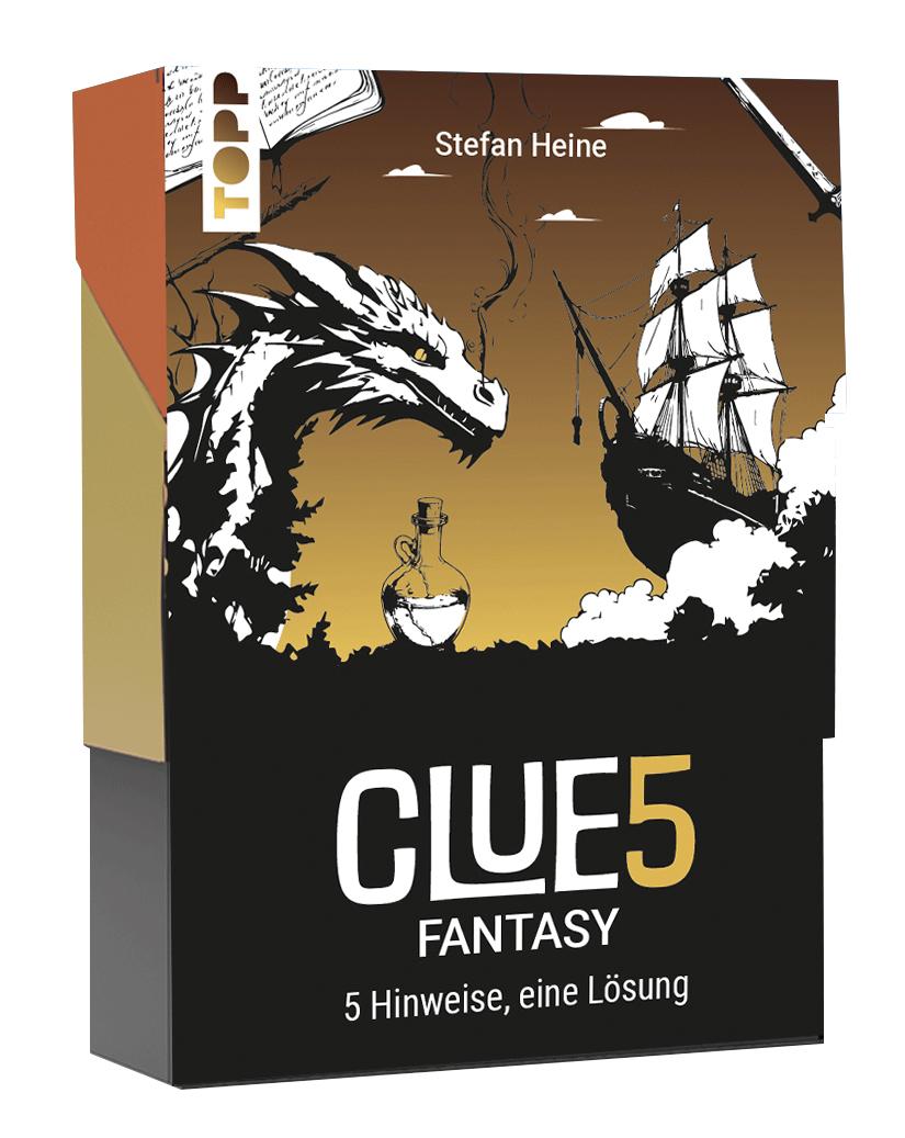 Vorderes Coverbild CLUE5 #Fantasy. 5 Hinweise, nur eine Lösung. Das Trend-Quiz für deine Tasche
