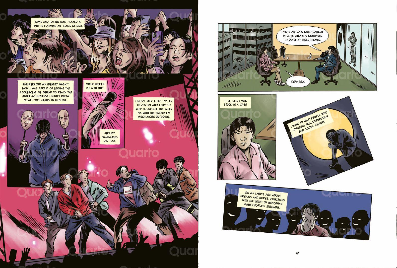 Beispielinhalt (Bild) BTS: Die Graphic Novel Biografie