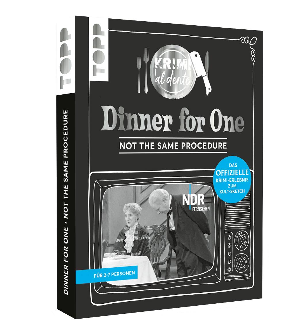 Vorderes Coverbild Krimi al dente - Dinner for One: Not the same procedure. Das offizielle Krimi-Erlebnis zum Kult-Sketch