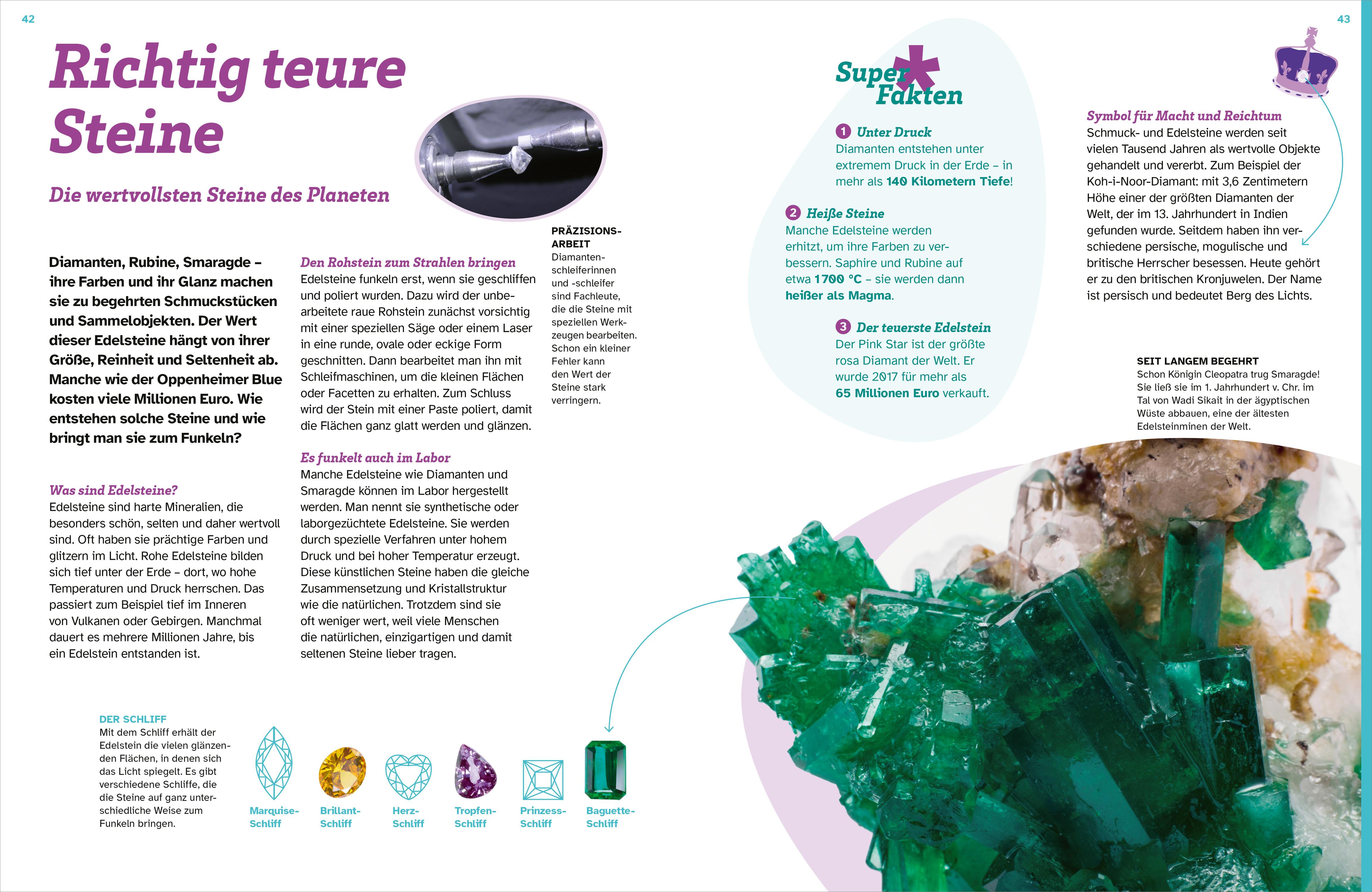 Beispielinhalt (Bild) WAS IST WAS Mineralien und Gesteine. Schätze der Natur