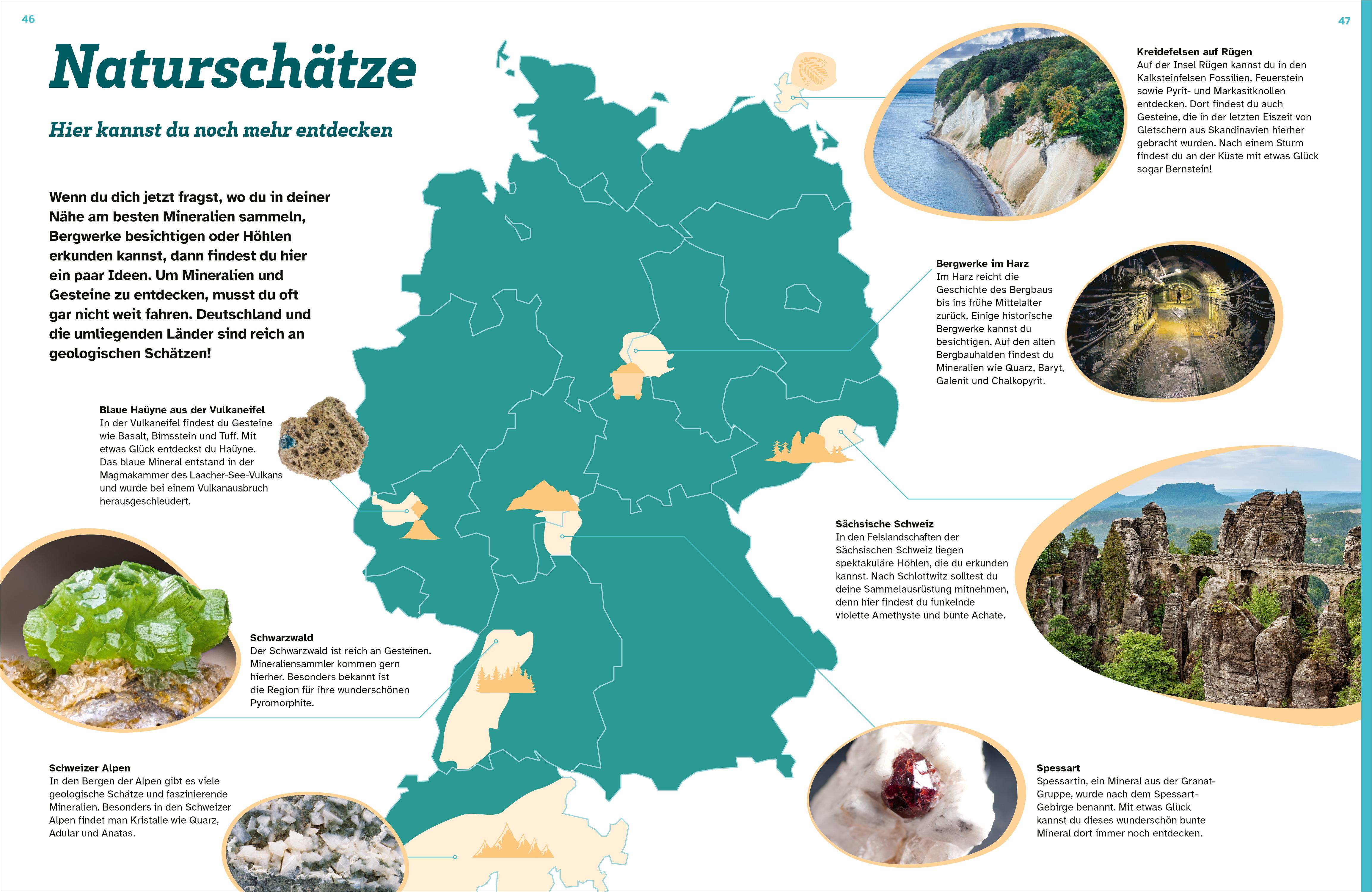 Beispielinhalt (Bild) WAS IST WAS Mineralien und Gesteine. Schätze der Natur