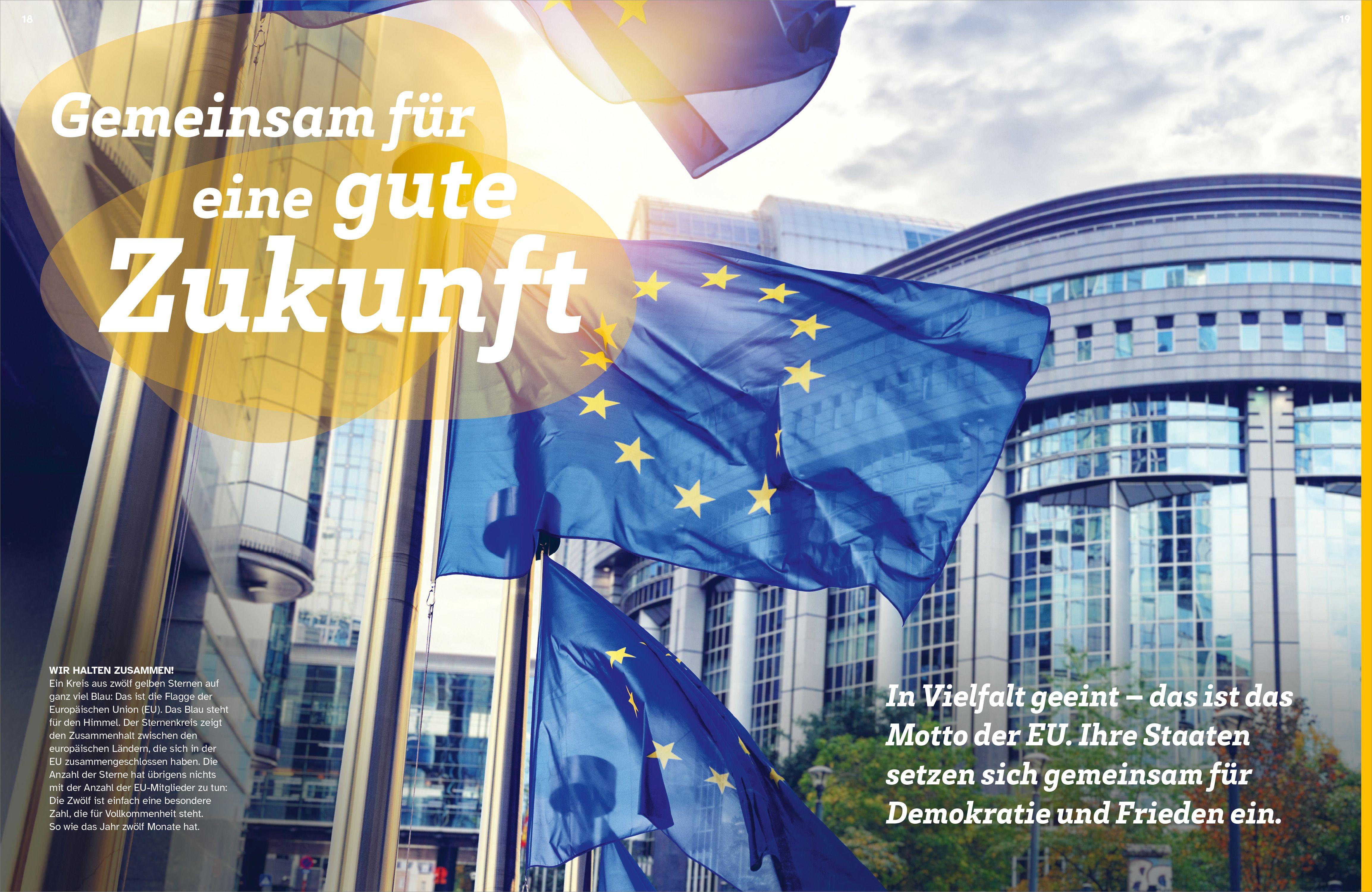 Beispielinhalt (Bild) WAS IST WAS Europa. Gemeinsam in die Zukunft