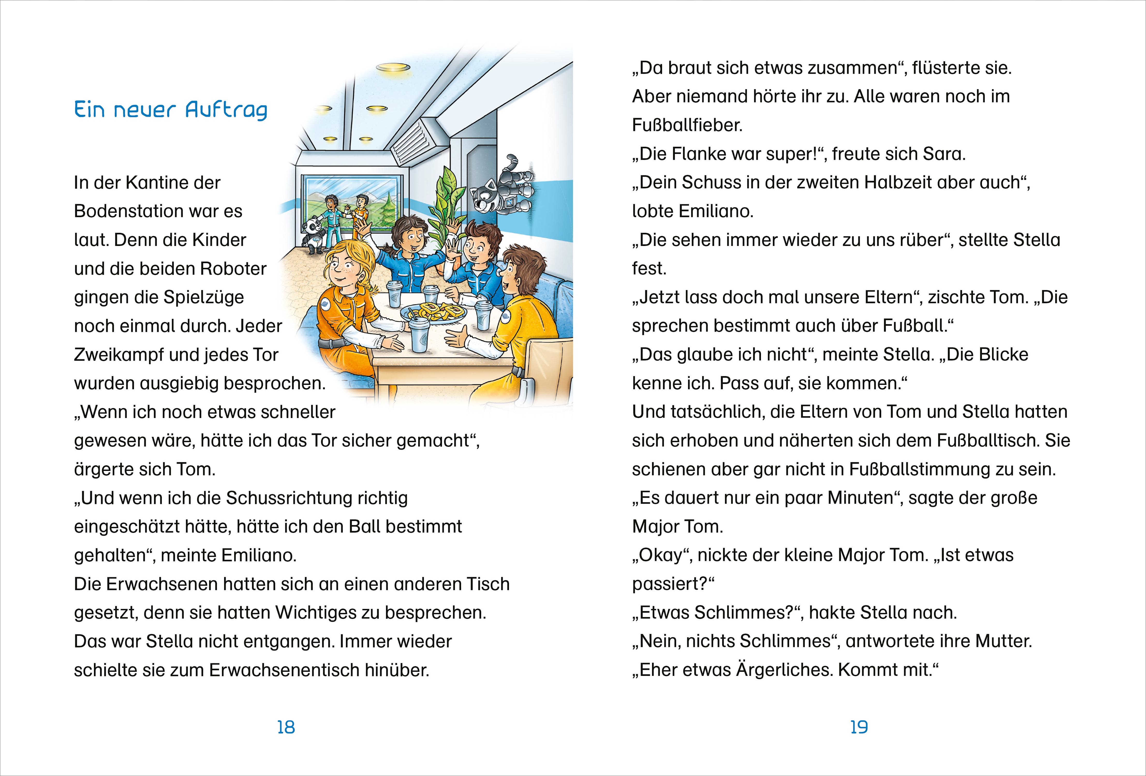 Beispielinhalt (Bild) Der kleine Major Tom. Band 22. Riskanter Einsatz am Saturn