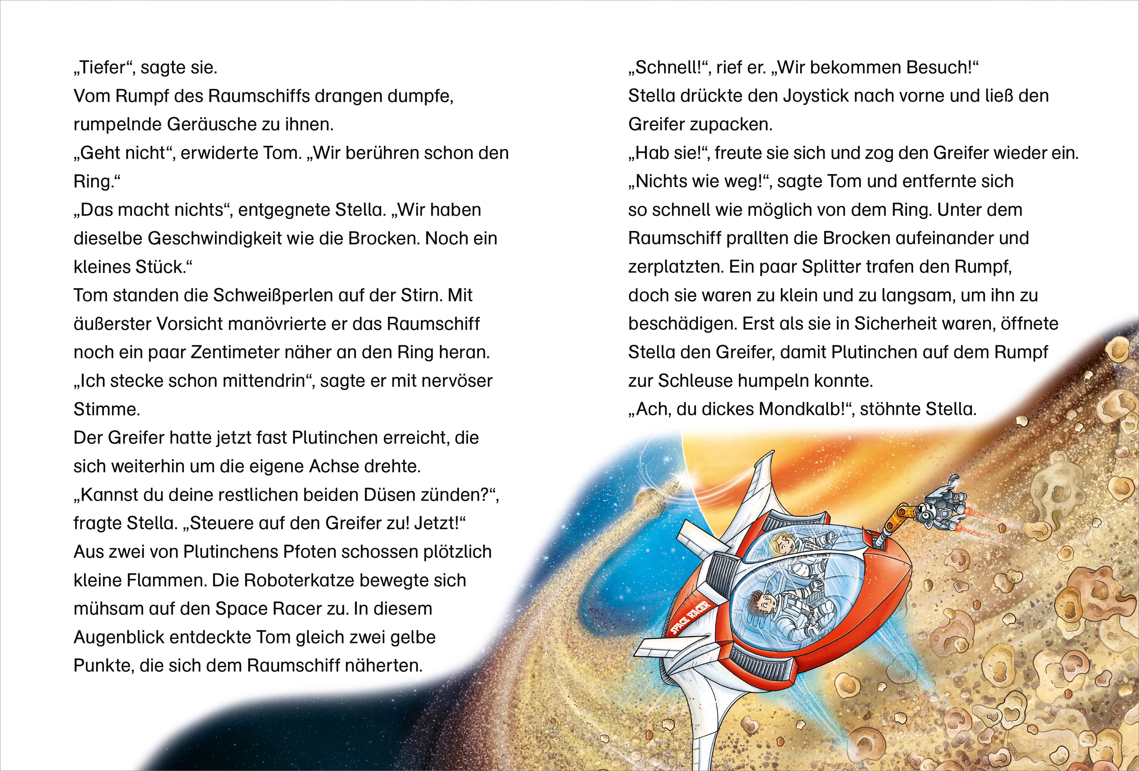 Beispielinhalt (Bild) Der kleine Major Tom. Band 22. Riskanter Einsatz am Saturn