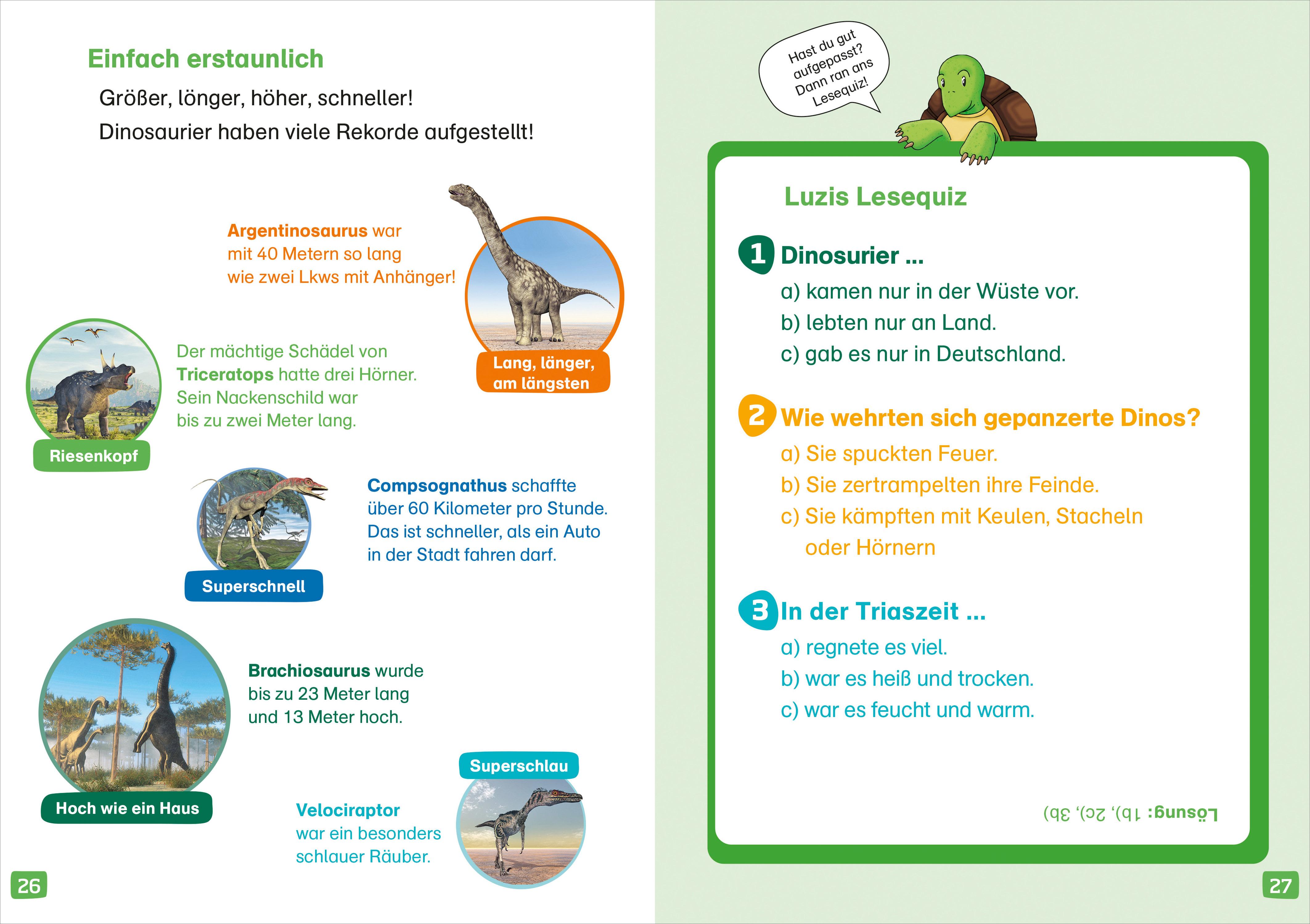 Beispielinhalt (Bild) WAS IST WAS Erstes Lesen. Dinosaurier