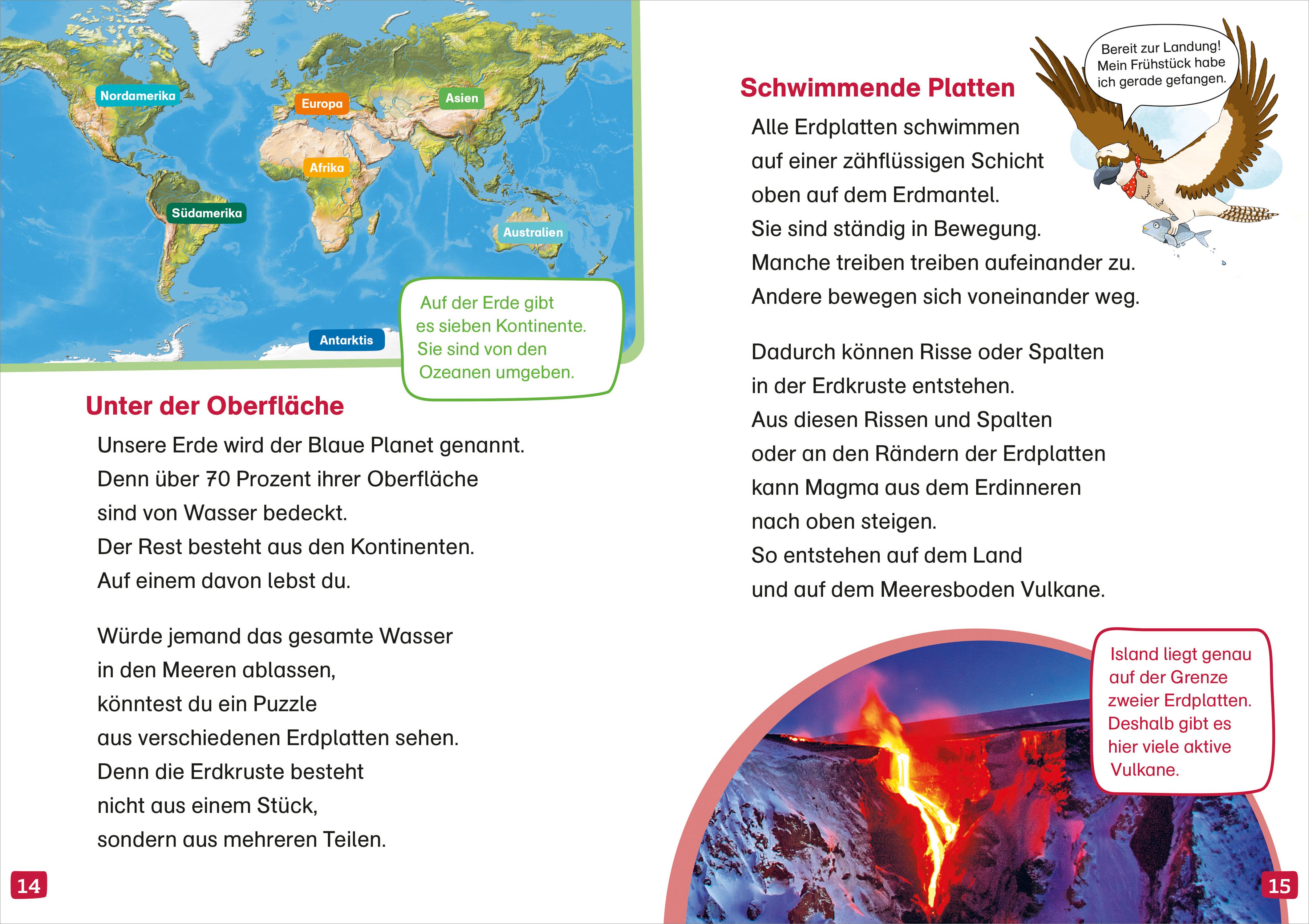 Beispielinhalt (Bild) WAS IST WAS Erstes Lesen. Vulkane