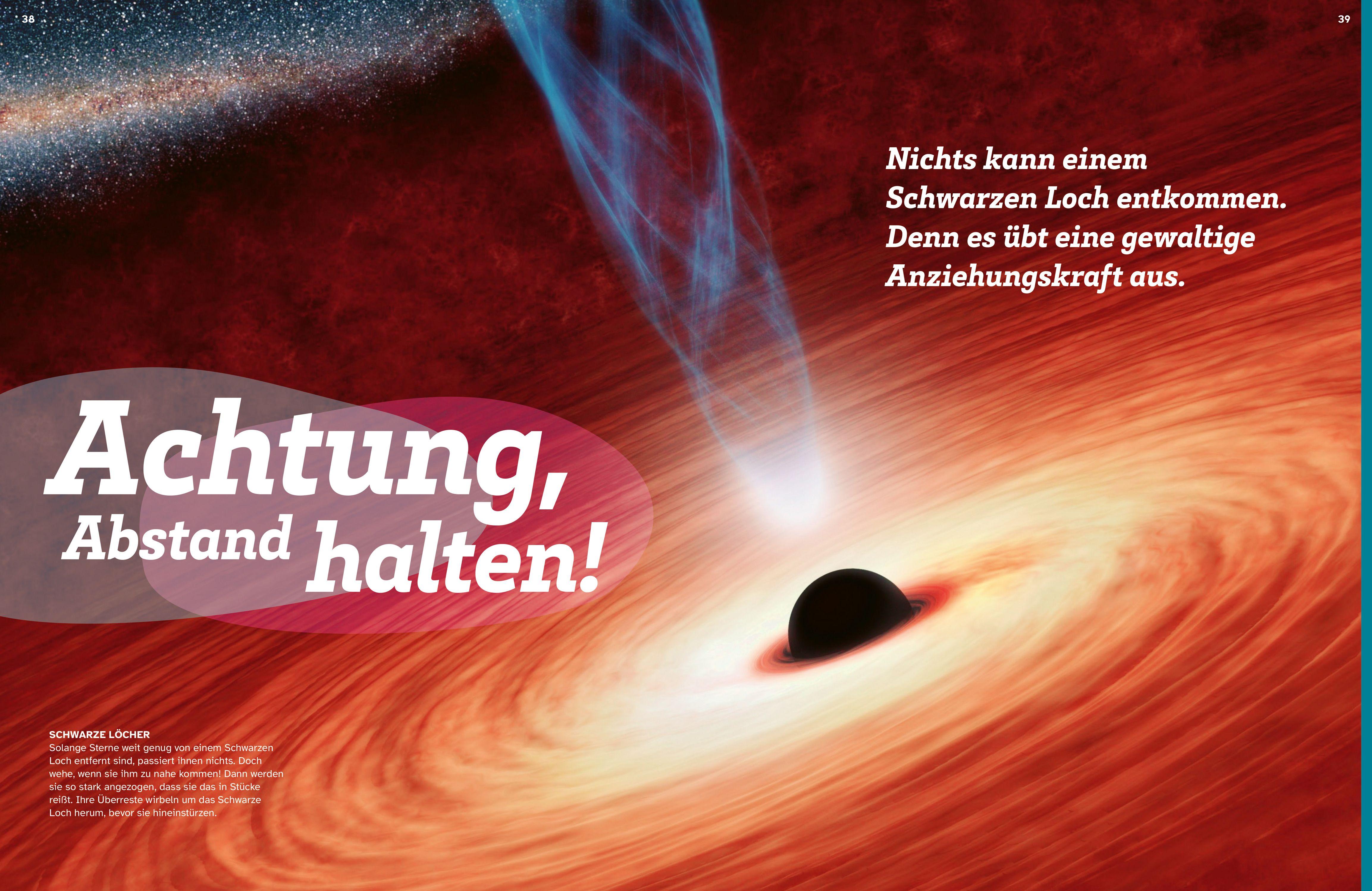 Beispielinhalt (Bild) WAS IST WAS Universum. Galaxien, Sterne, Schwarze Löcher