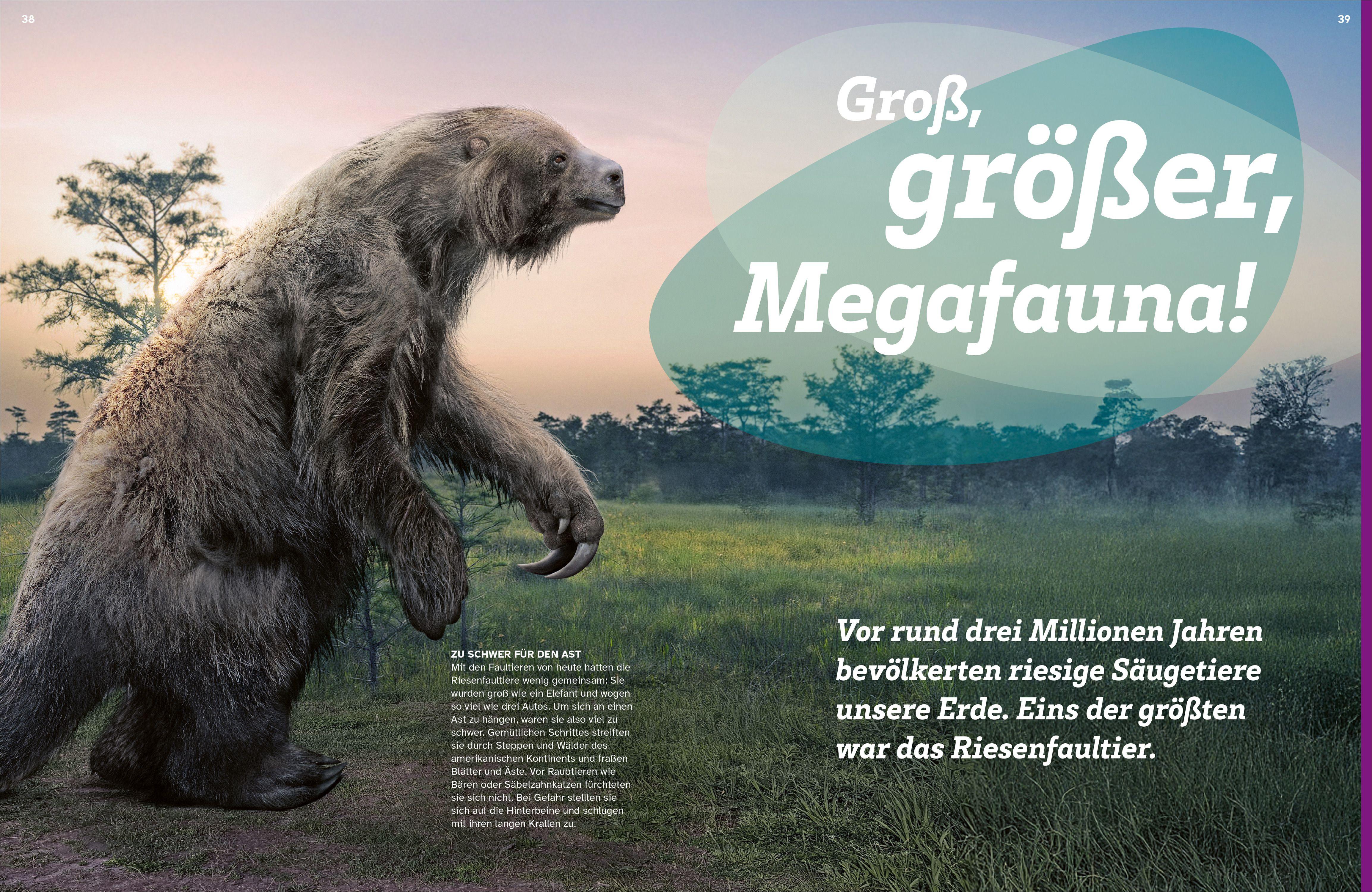 Beispielinhalt (Bild) WAS IST WAS Säugetiere der Urzeit. Von Flughörnchen bis Mammut