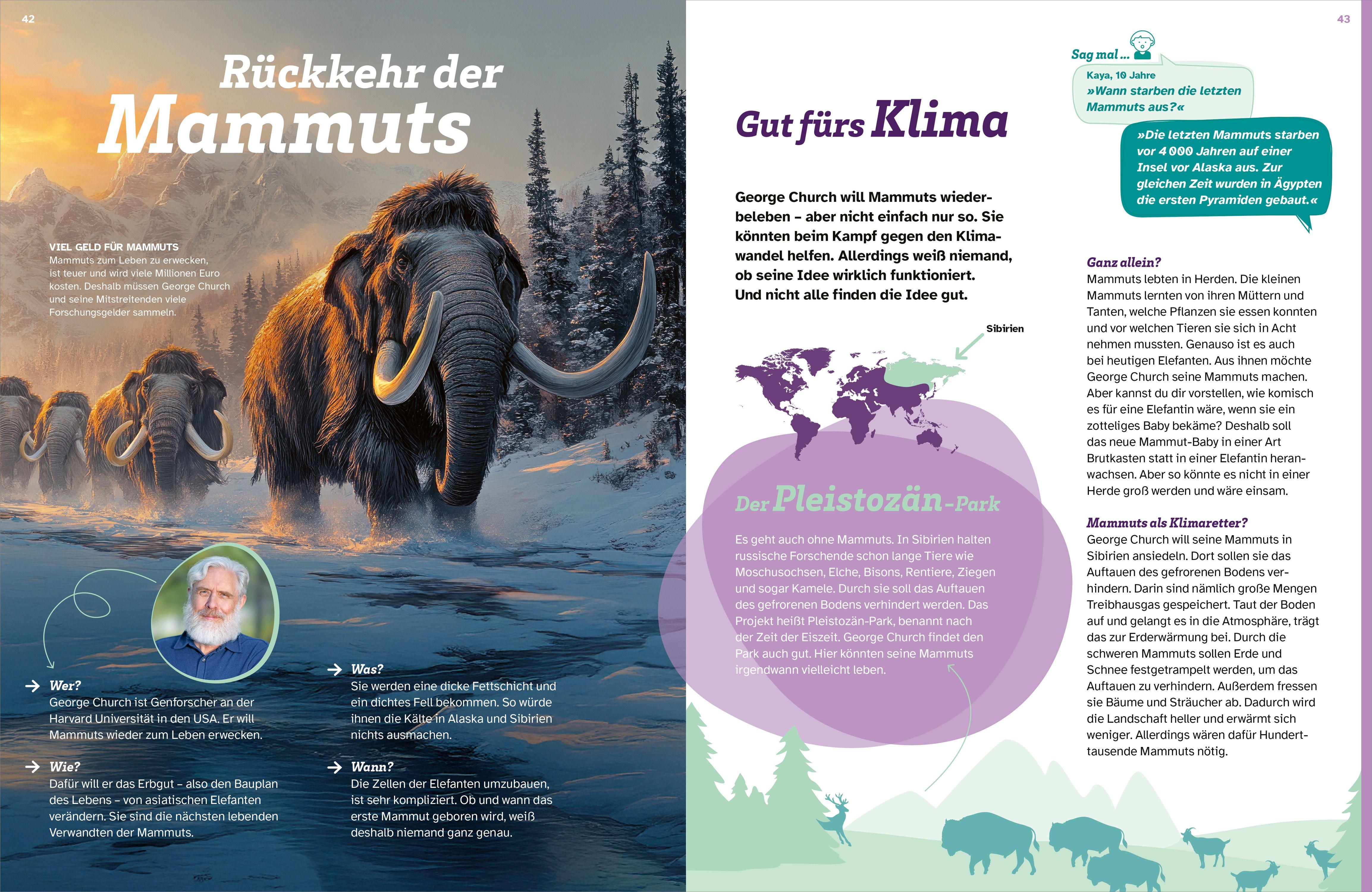 Beispielinhalt (Bild) WAS IST WAS Säugetiere der Urzeit. Von Flughörnchen bis Mammut
