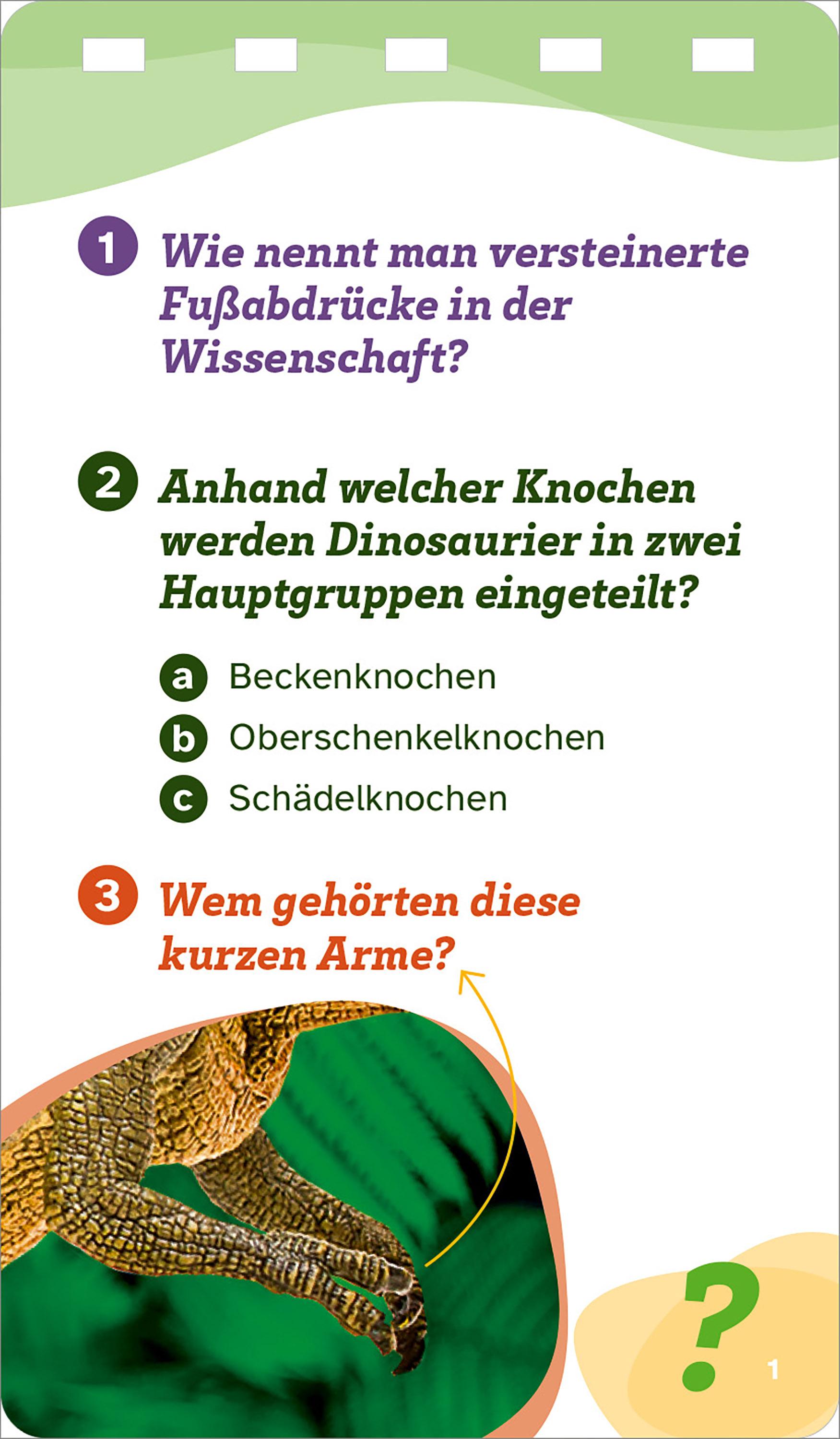 Beispielinhalt (Bild) WAS IST WAS Quiz Dinosaurier