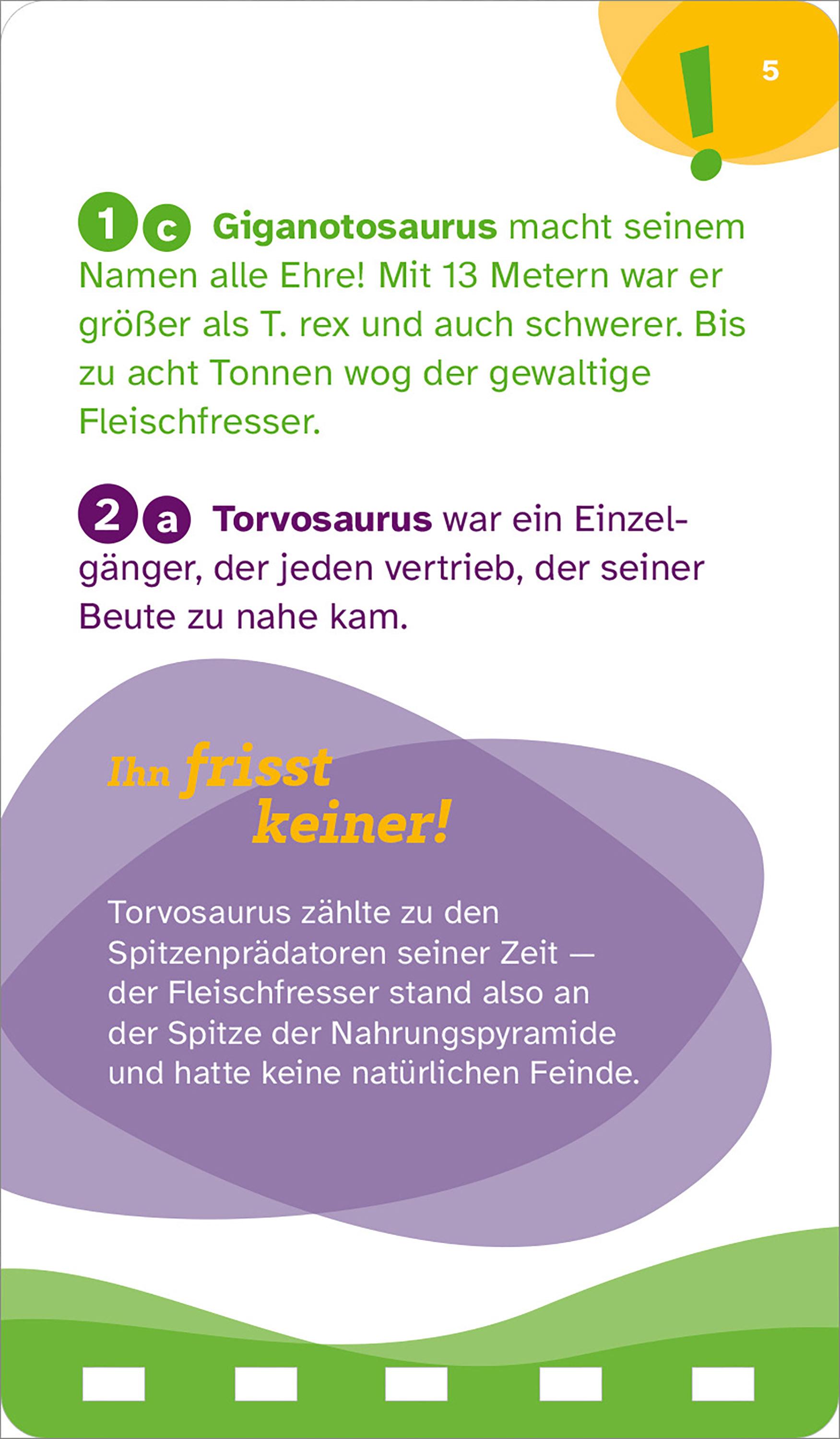 Beispielinhalt (Bild) WAS IST WAS Quiz Dinosaurier
