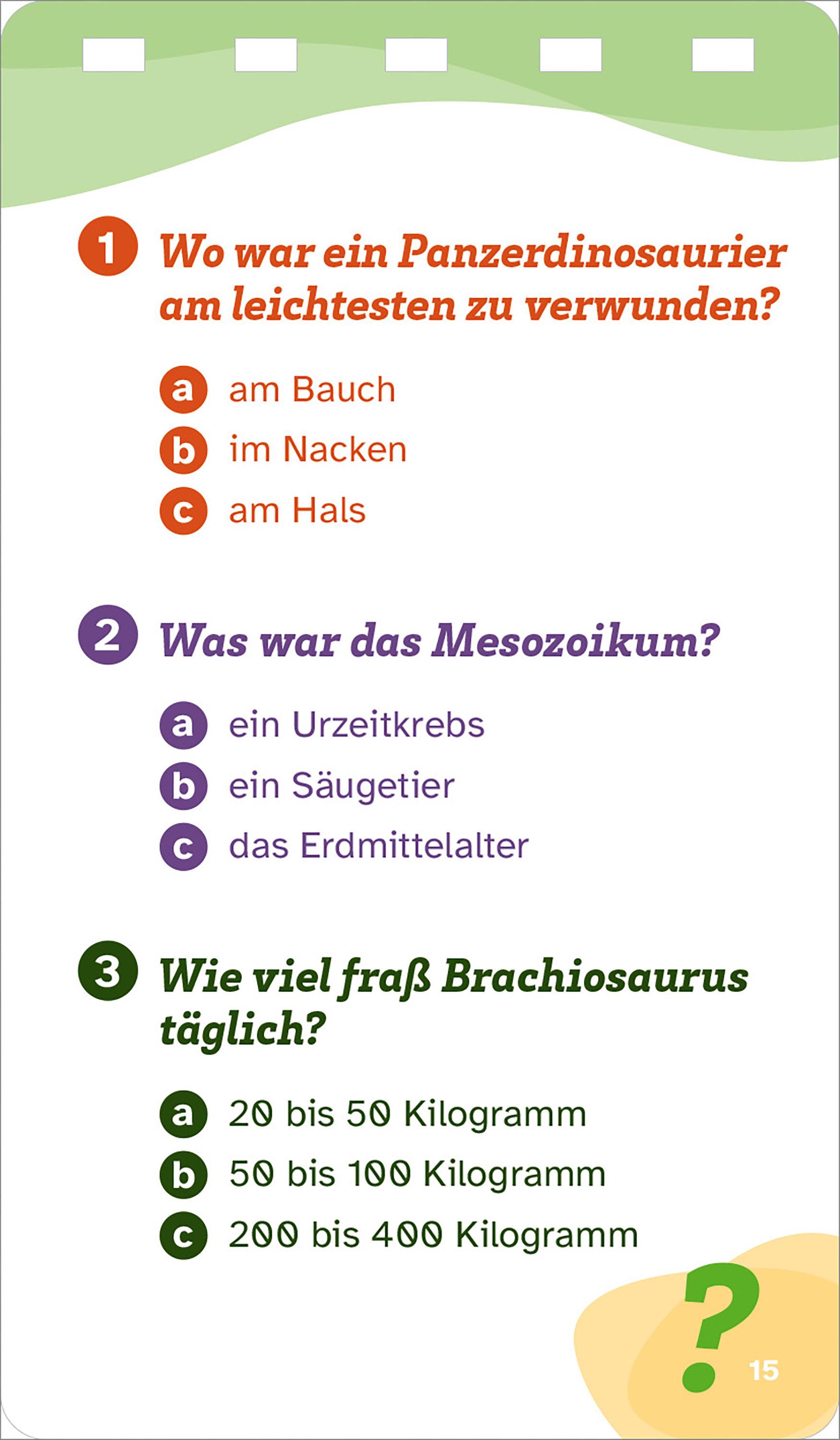 Beispielinhalt (Bild) WAS IST WAS Quiz Dinosaurier