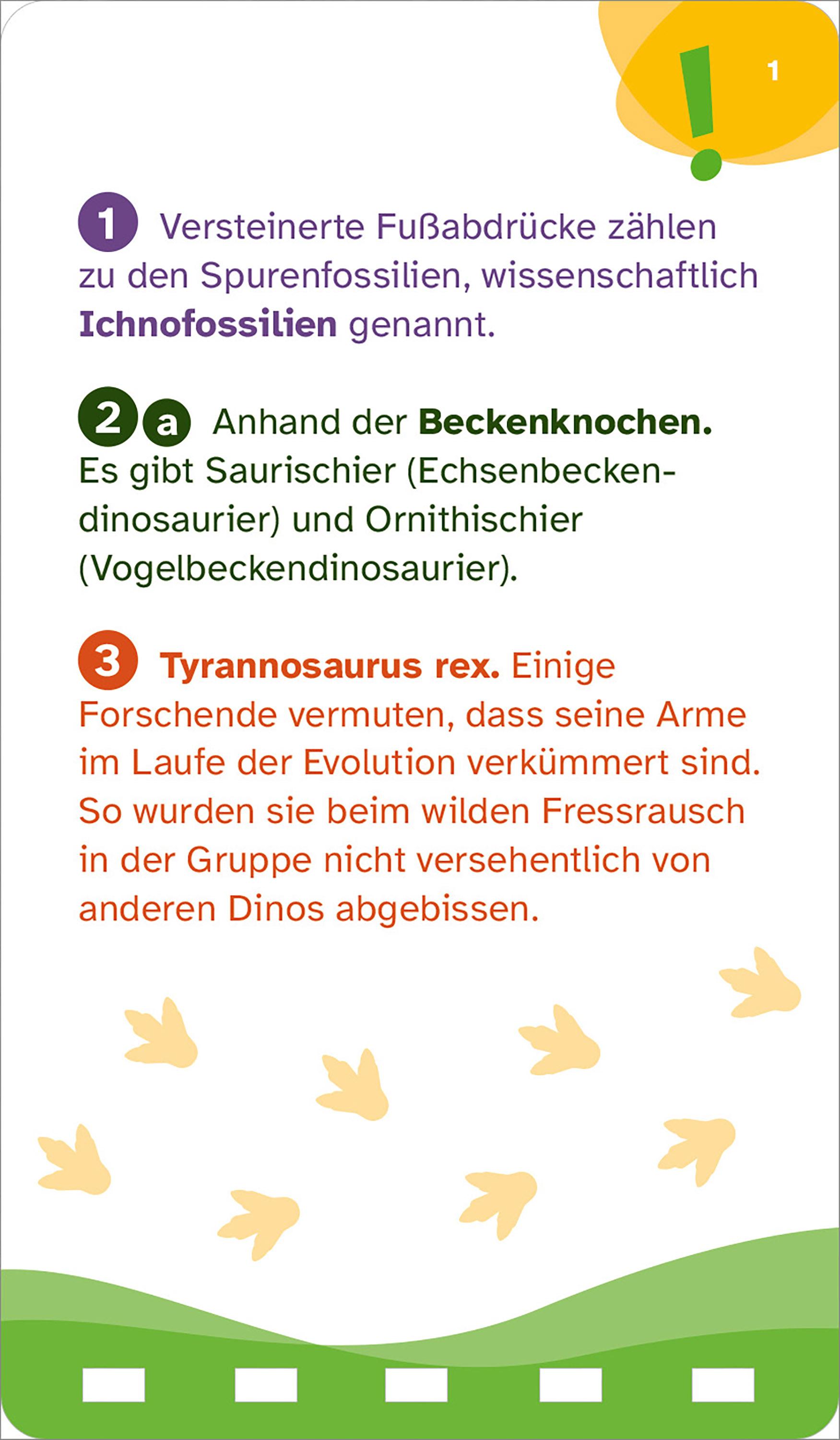 Beispielinhalt (Bild) WAS IST WAS Quiz Dinosaurier