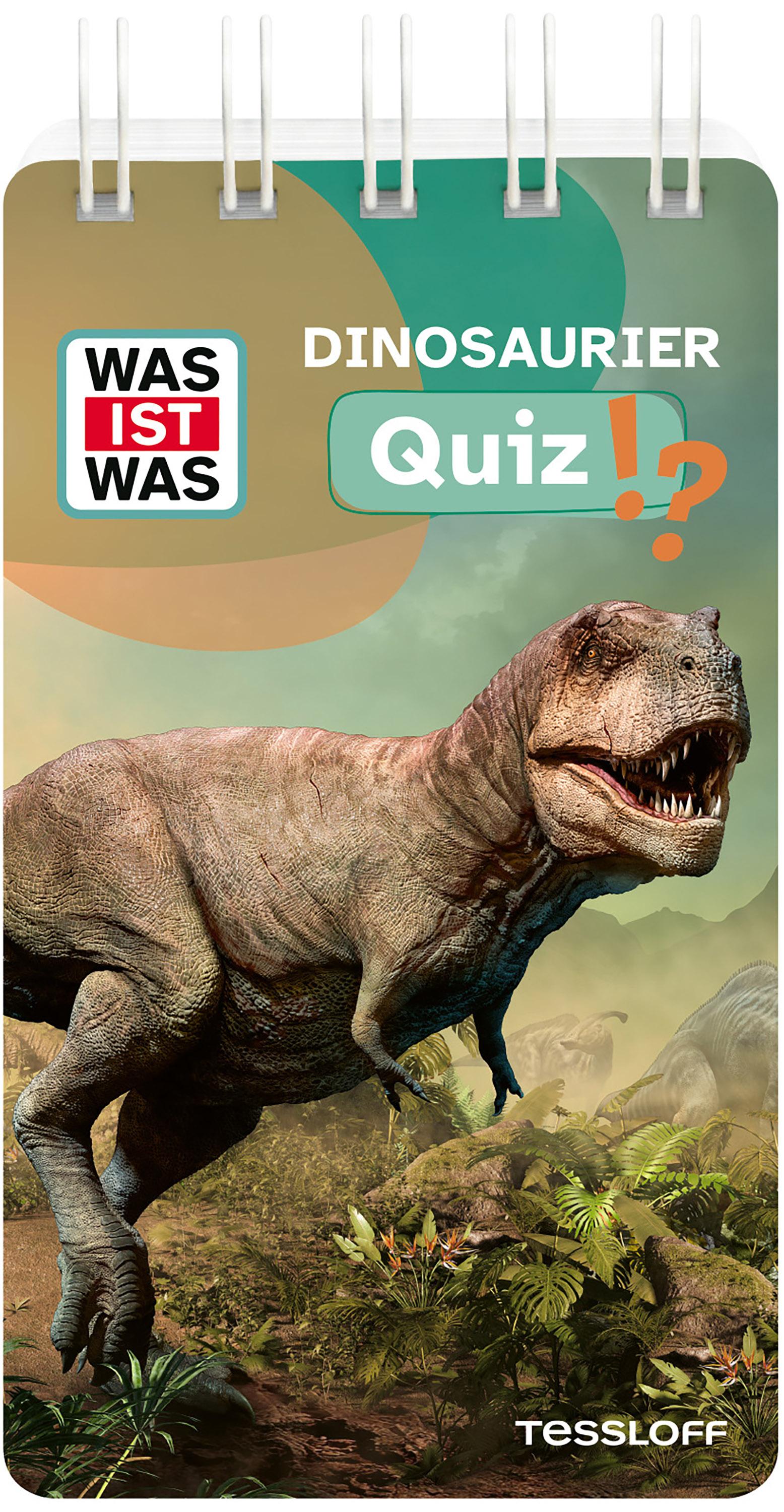 Vorderes Coverbild WAS IST WAS Quiz Dinosaurier