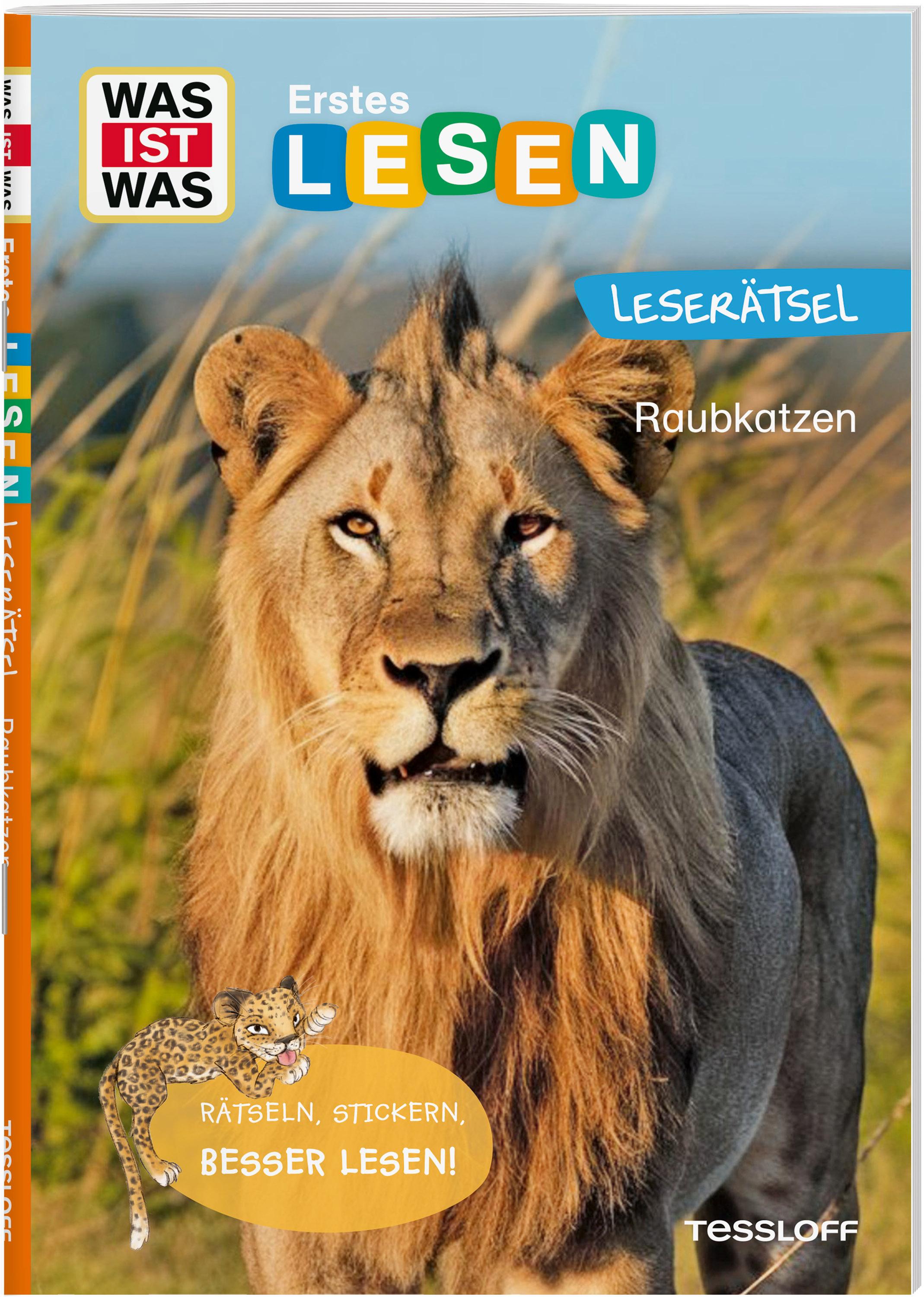 Vorderes Coverbild WAS IST WAS Erst.Lesen/Leserätsel Raubkatzen