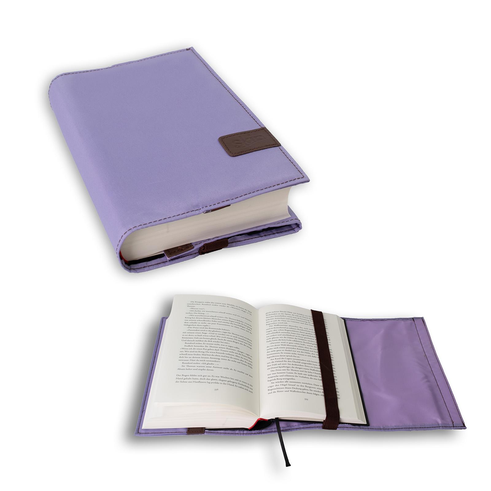Vorderes Coverbild BookSKIN Buch Einband (Größenverstellbar) in Purpur mit Lesezeichen