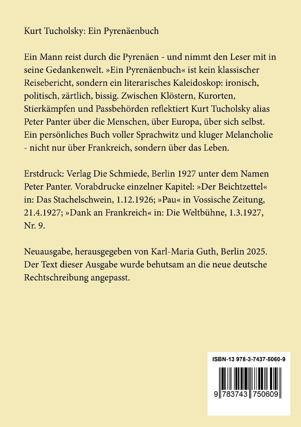 Rückseitencover Ein Pyrenäenbuch