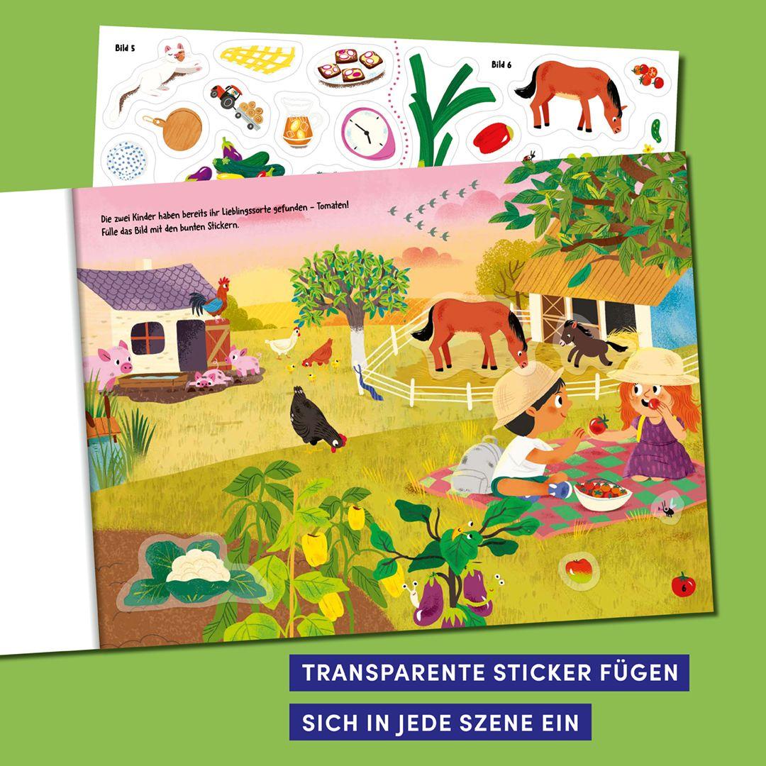 Beispielinhalt (Bild) Stickern ohne Ende - Mein kleiner Garten