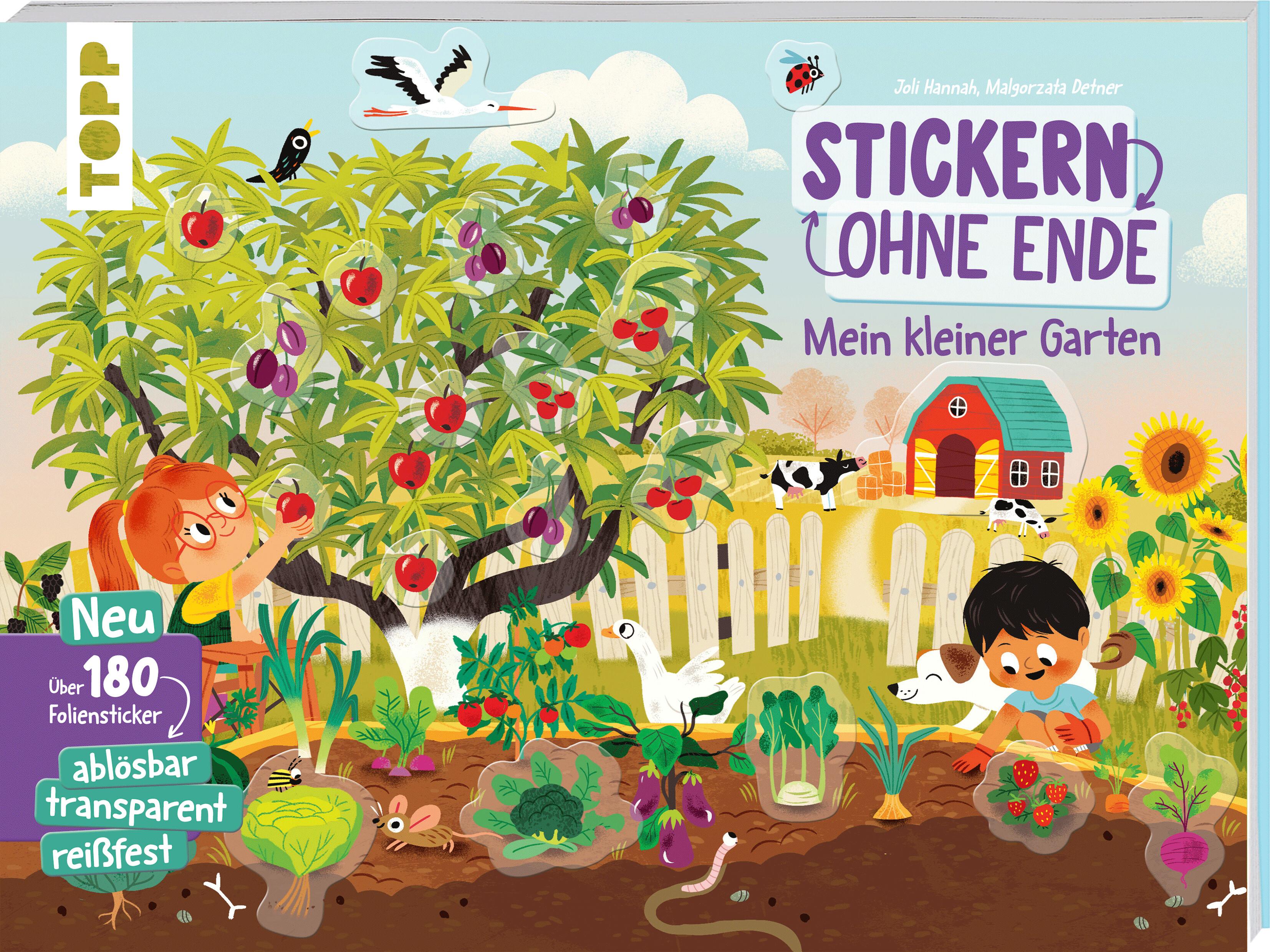 Vorderes Coverbild Stickern ohne Ende - Mein kleiner Garten