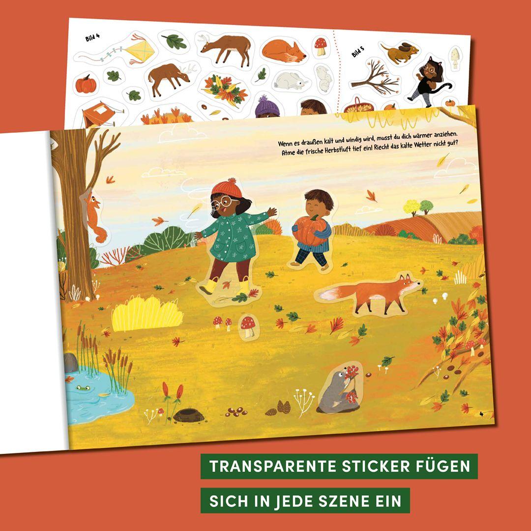 Beispielinhalt (Bild) Stickern ohne Ende - Ab in die Natur