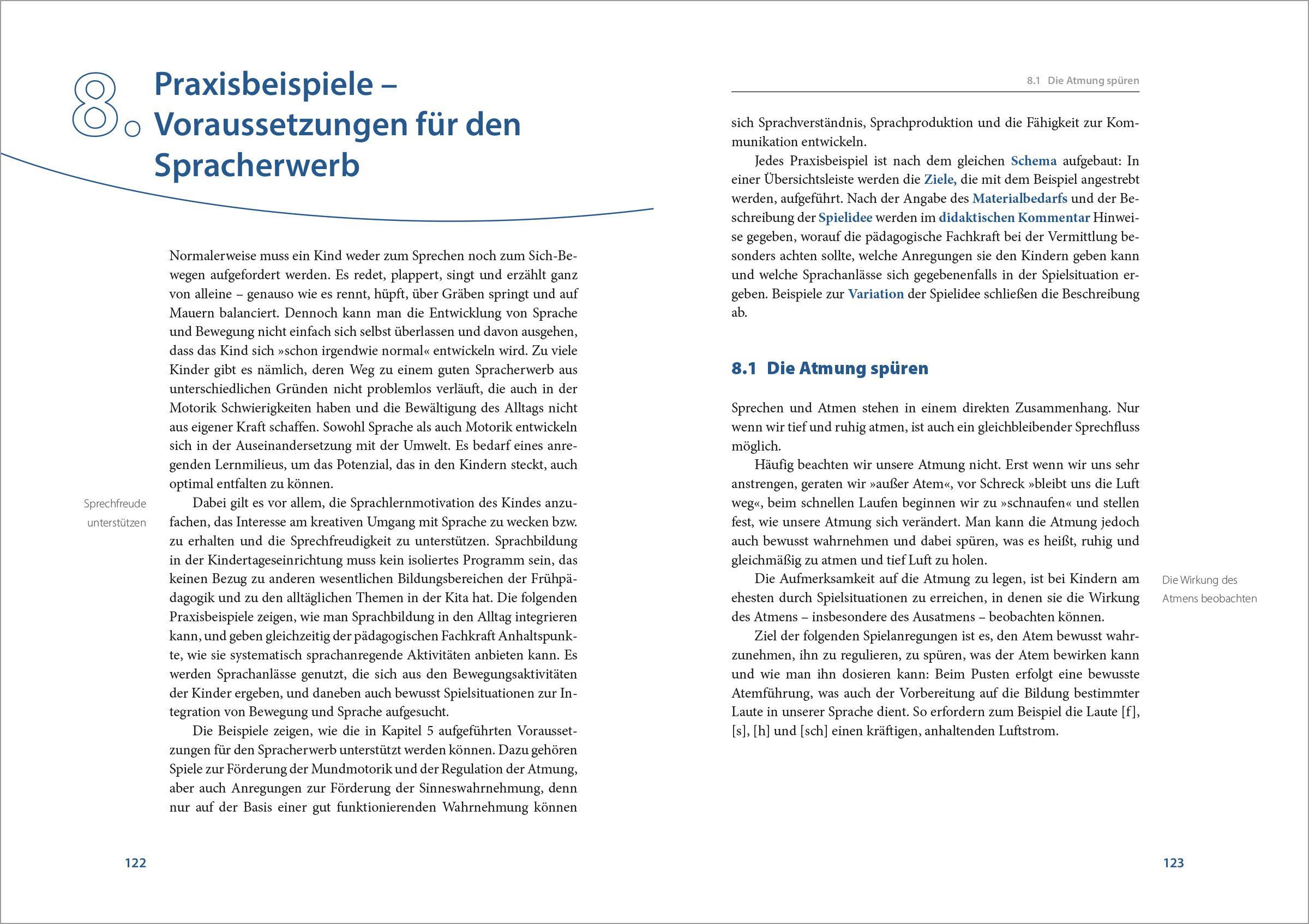 Beispielinhalt (Bild) Handbuch Sprache und Bewegung