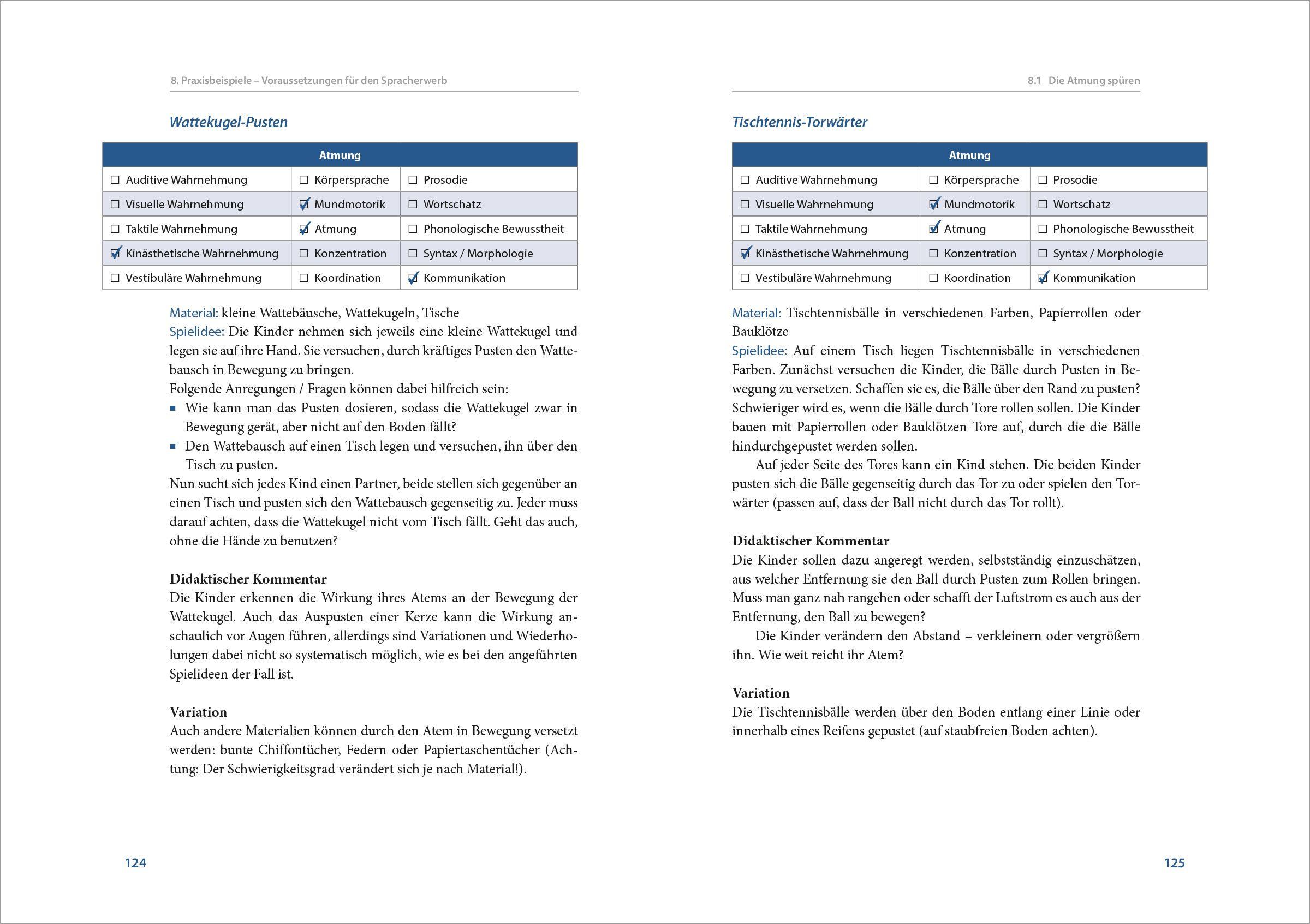 Beispielinhalt (Bild) Handbuch Sprache und Bewegung