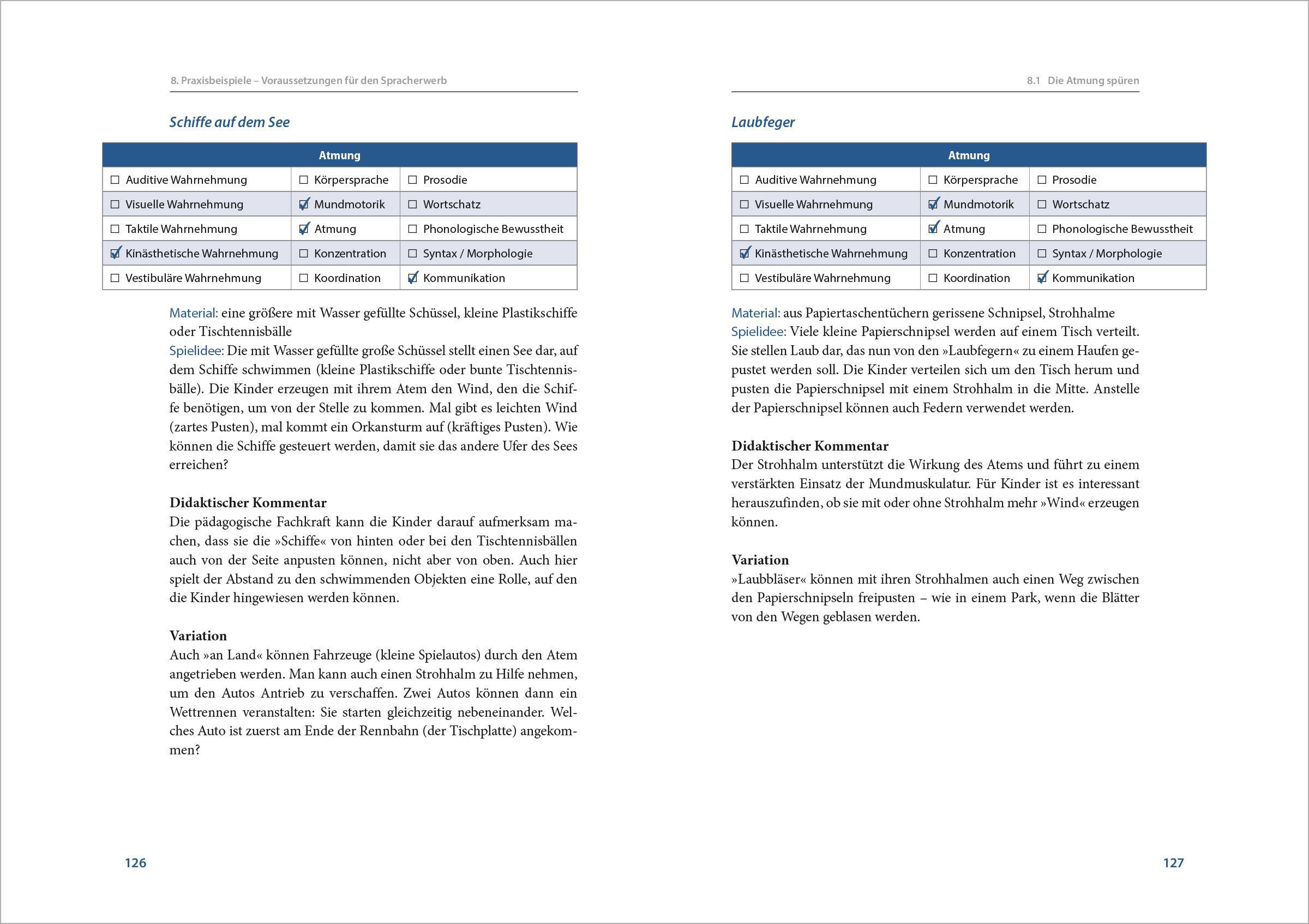 Beispielinhalt (Bild) Handbuch Sprache und Bewegung