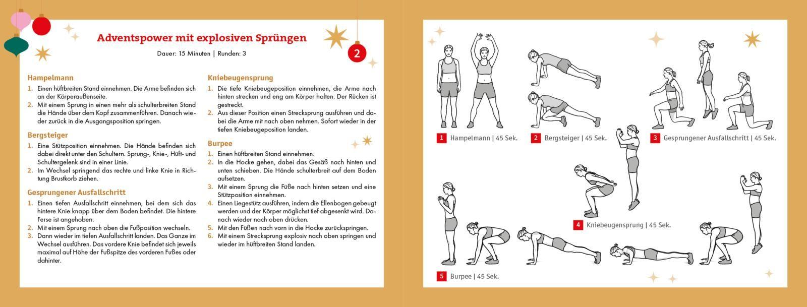Beispielinhalt (Bild) 24 Workouts für den Advent