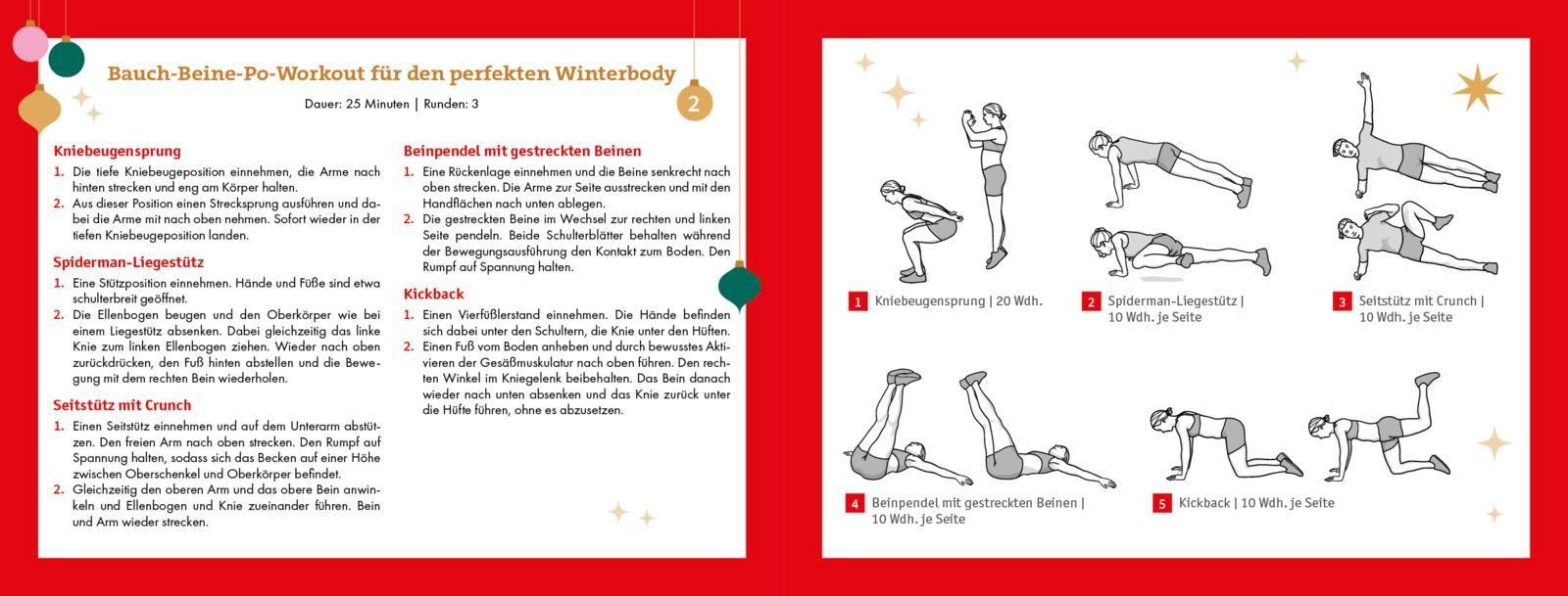 Beispielinhalt (Bild) 24 Workouts für den Advent