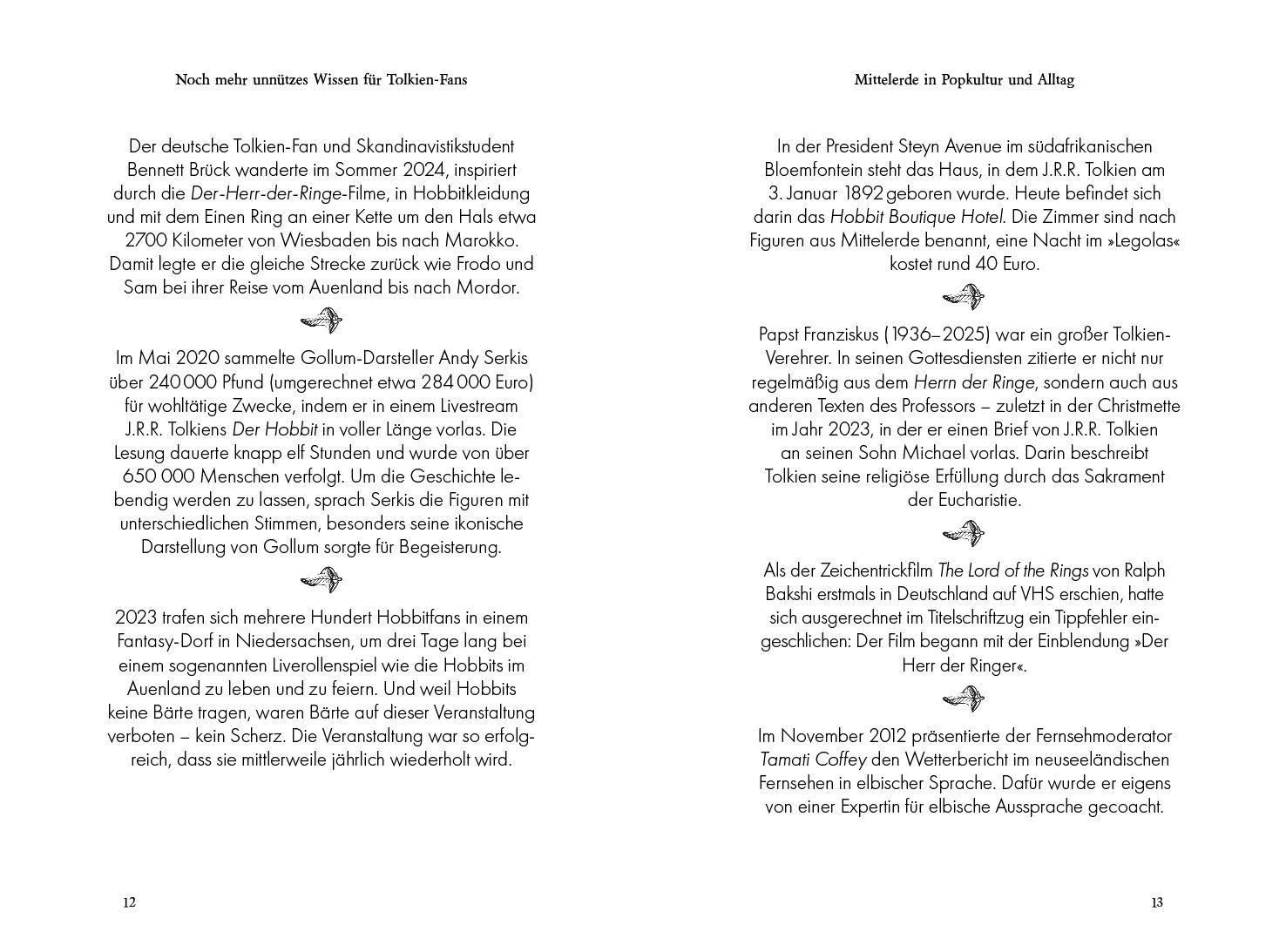 Beispielinhalt (Bild) Noch mehr unnützes Wissen für Tolkien-Fans