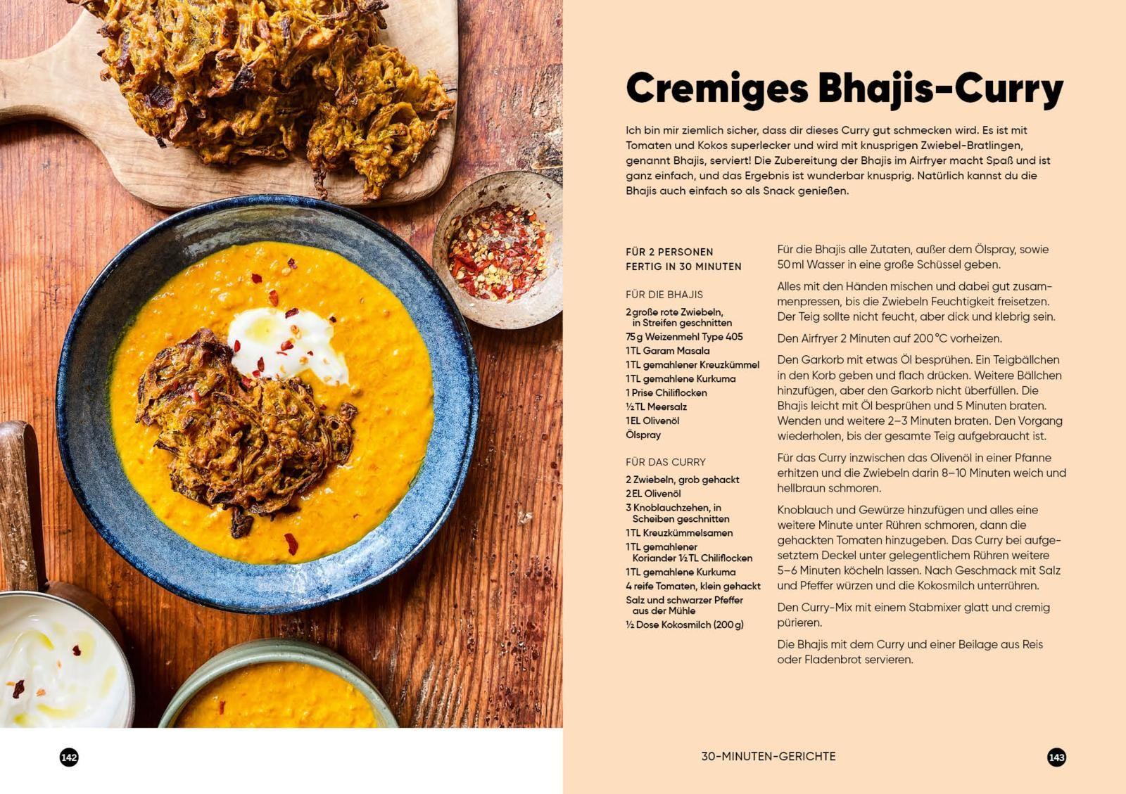 Beispielinhalt (Bild) Das Airfryer-Kochbuch: Vegan