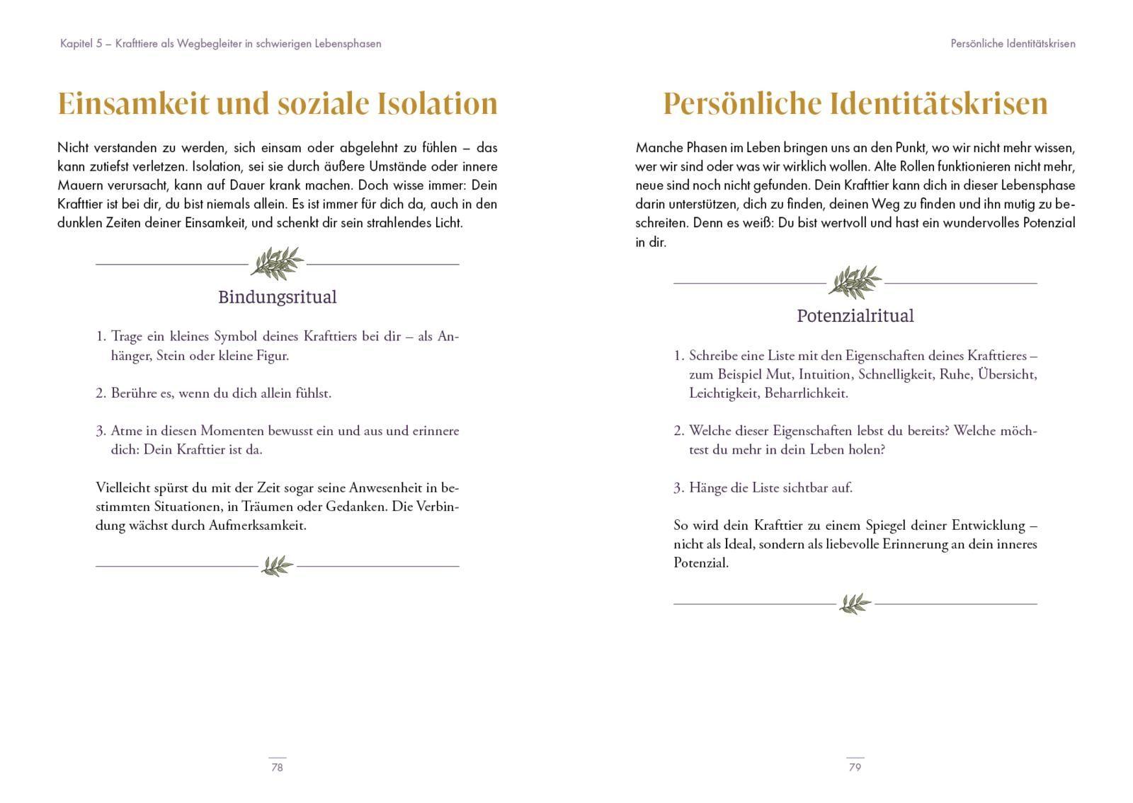 Beispielinhalt (Bild) Krafttiere - Gefährten der Seele