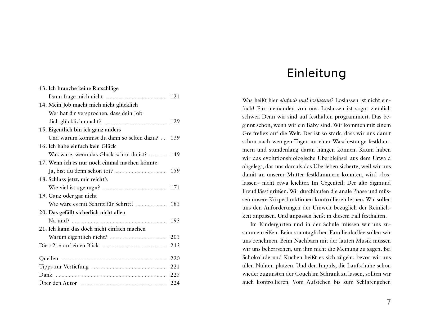 Beispielinhalt (Bild) Warum nicht einfach mal loslassen?