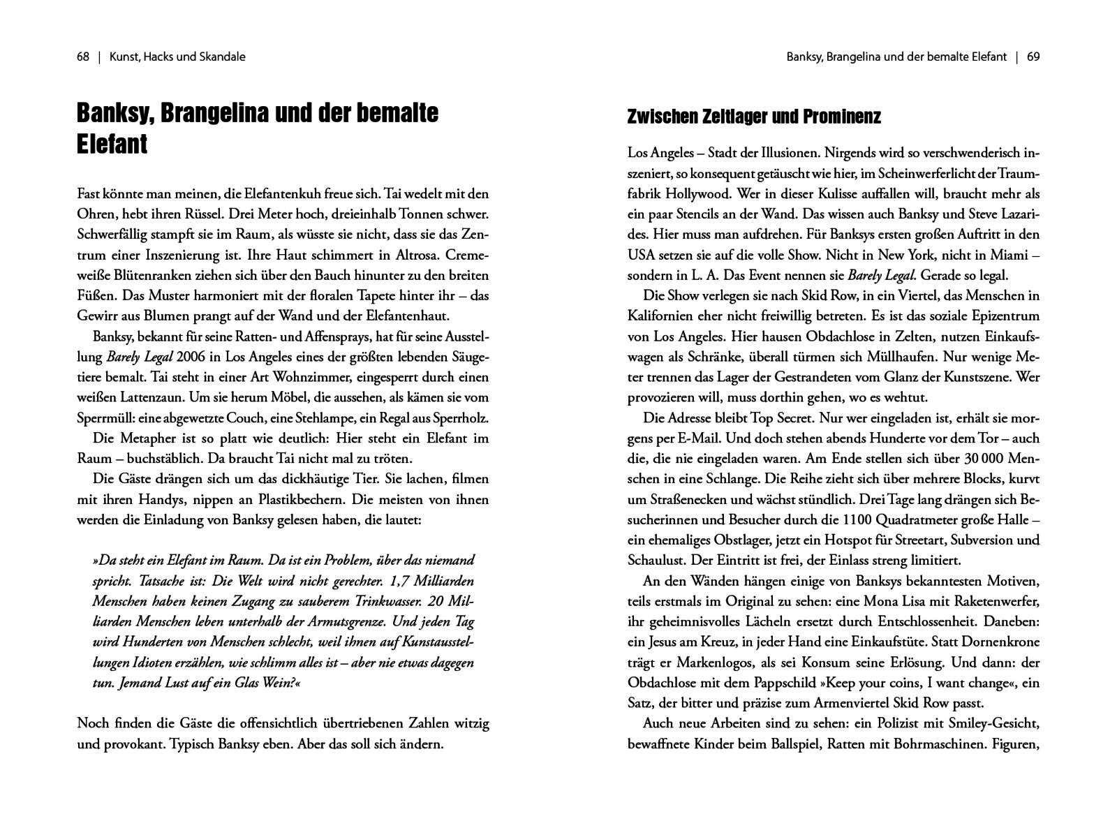 Beispielinhalt (Bild) Banksy. Unsichtbar