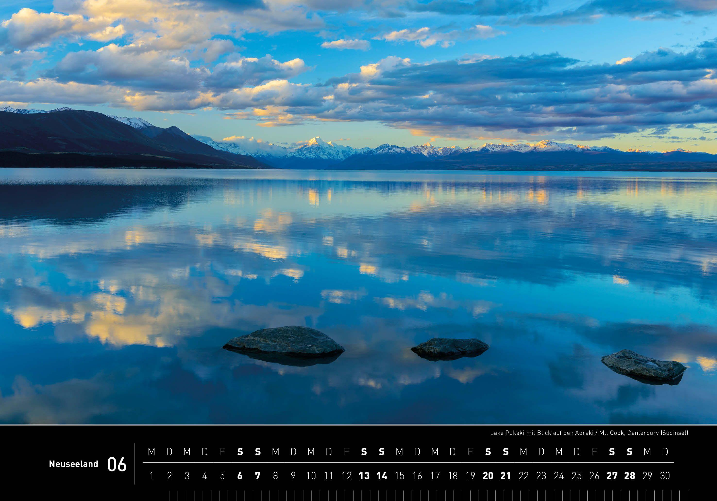 Beispielinhalt (Bild) Neuseeland Premiumkalender 2026