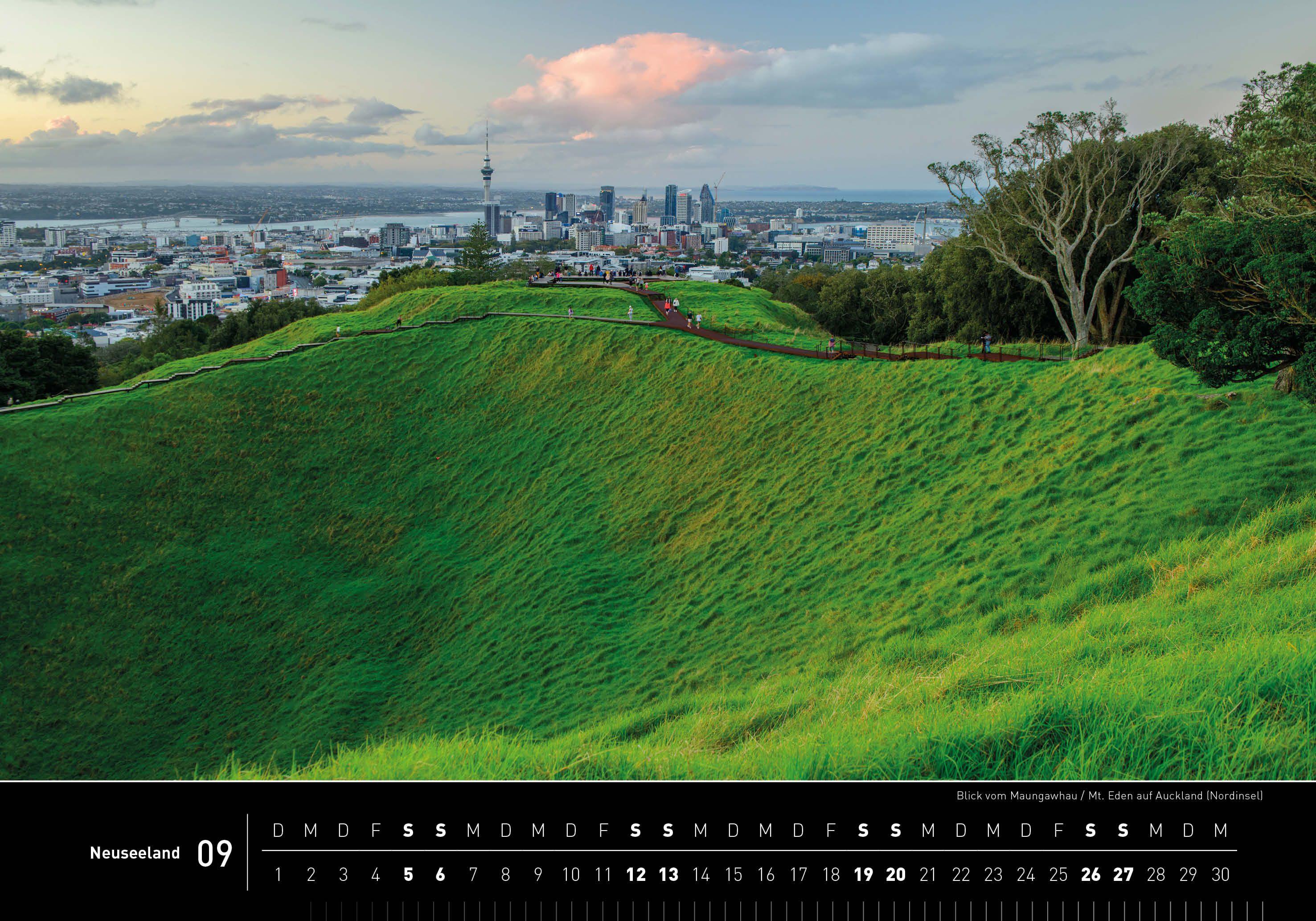 Beispielinhalt (Bild) Neuseeland Premiumkalender 2026