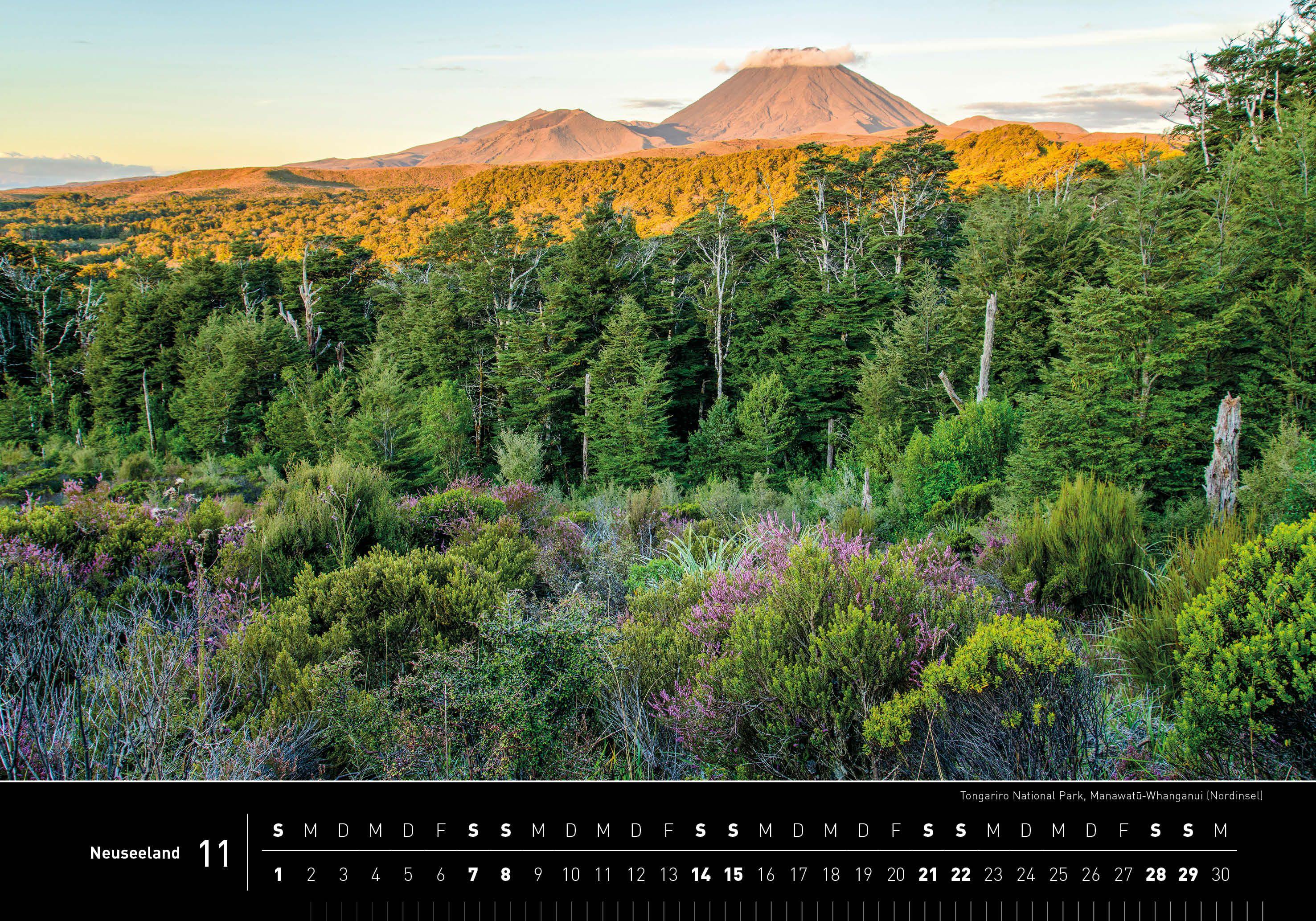 Beispielinhalt (Bild) Neuseeland Premiumkalender 2026
