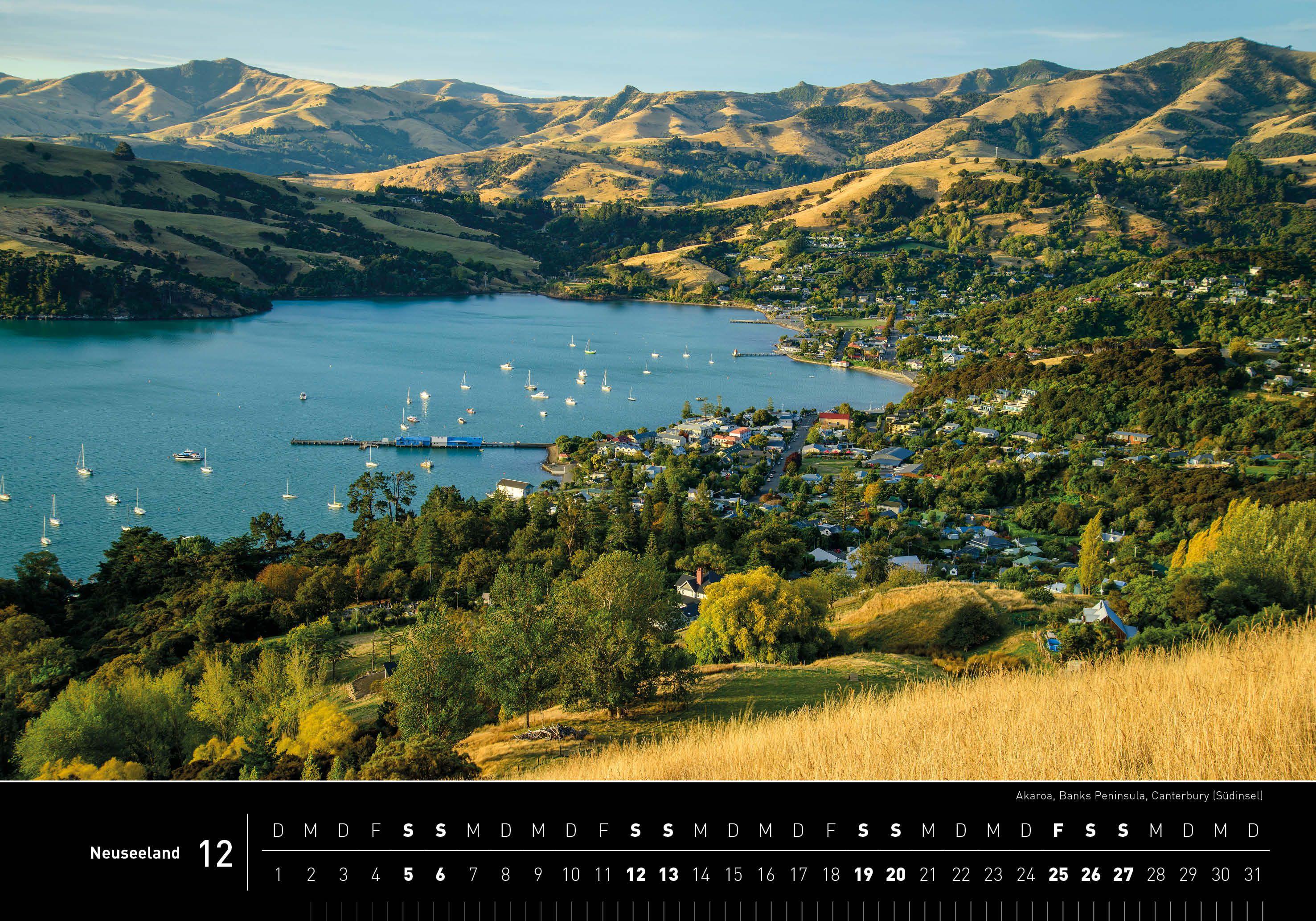 Beispielinhalt (Bild) Neuseeland Premiumkalender 2026