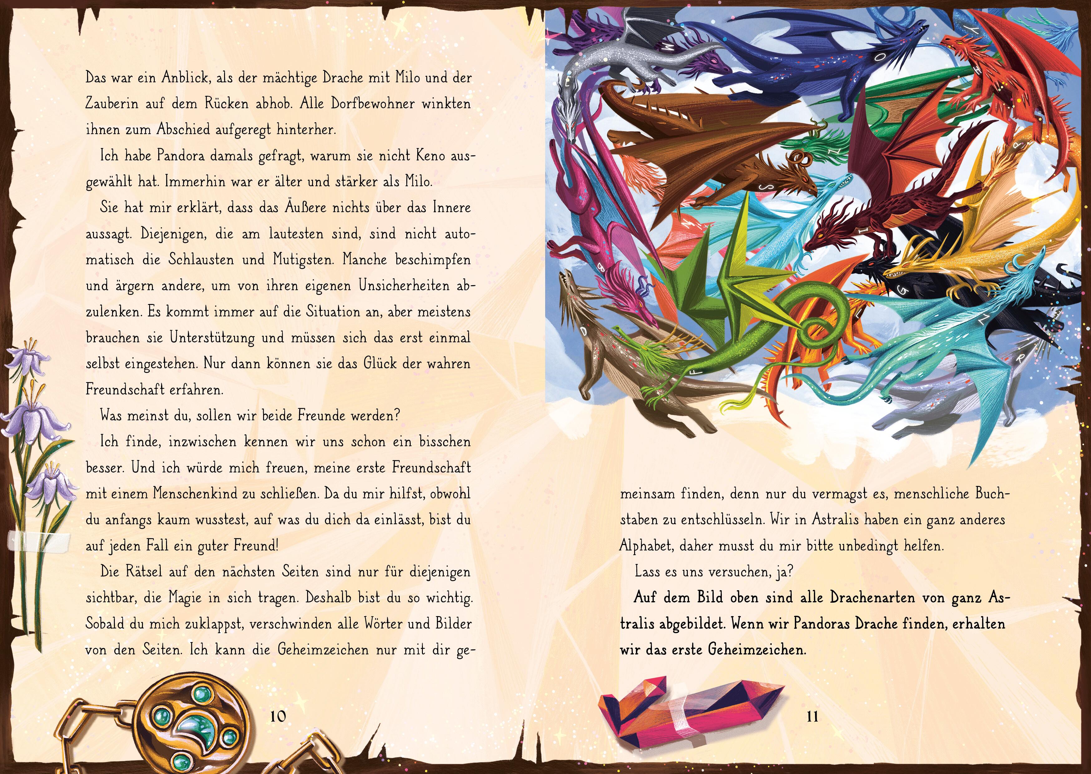 Beispielinhalt (Bild) Dein magisches Buch. Fantasy, die Achtsamkeit & Selbstbewusstsein stärkt. Kinderbuch ab 8 Jahren