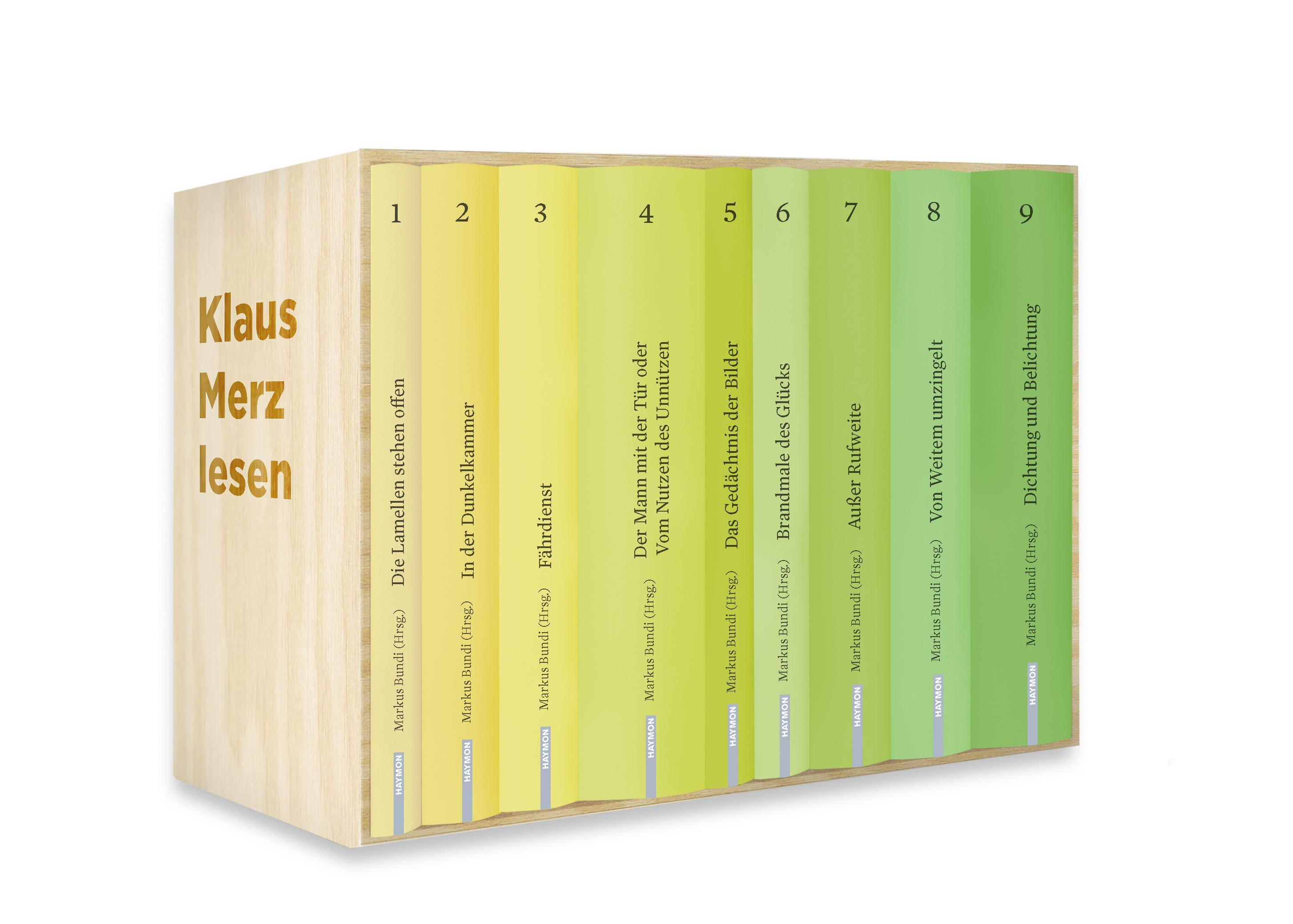 Vorderes Coverbild Klaus Merz. Werkausgabe in neun Bänden