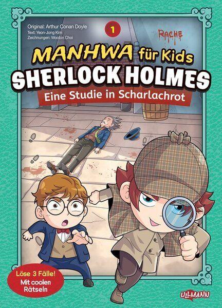Vorderes Coverbild Manhwa für Kids: Sherlock Holmes (Band 1) - Eine Studie in Scharlachrot