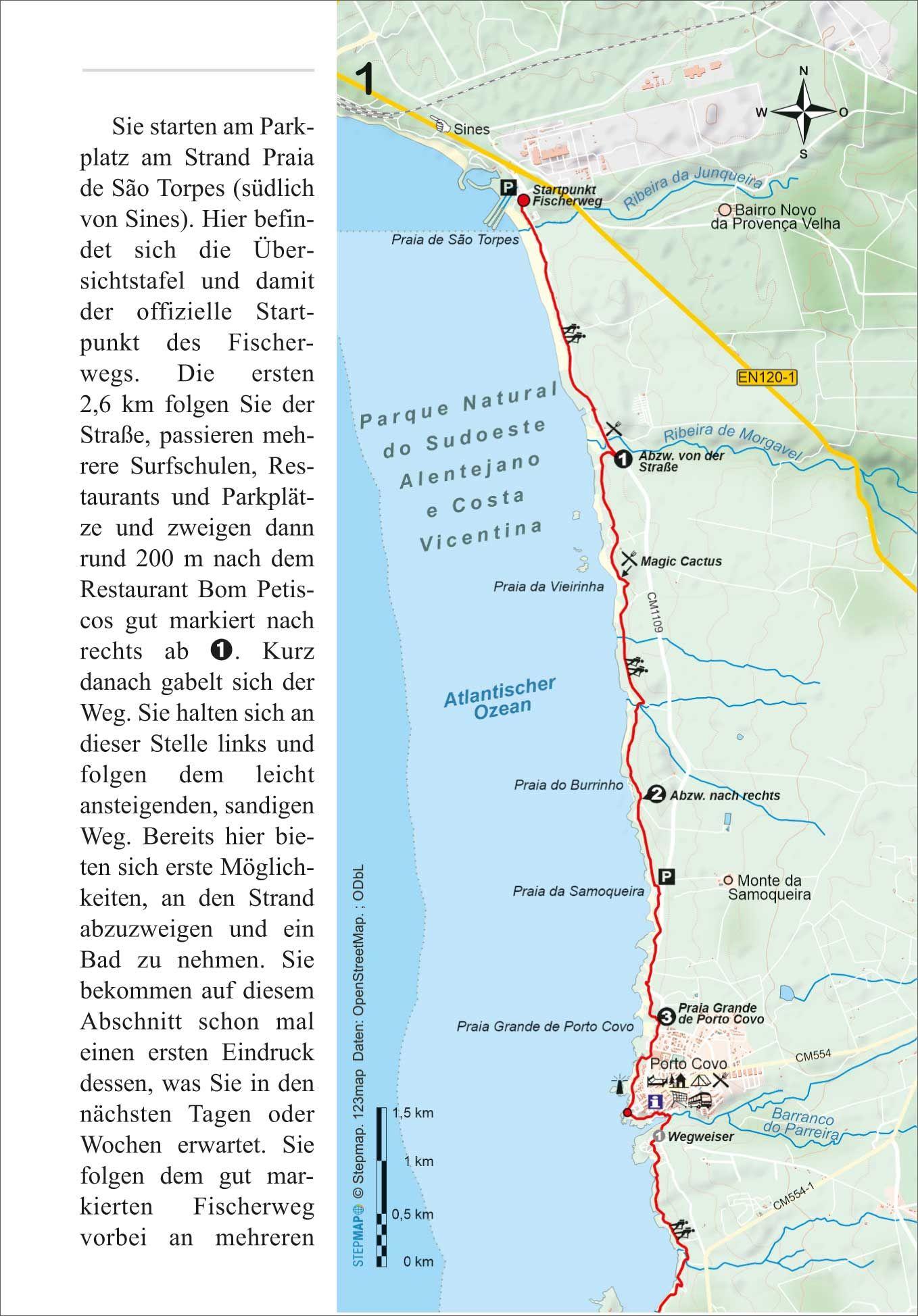 Beispielinhalt (Bild) Portugal: Fischerweg von der Praia de São Torpes bis Lagos