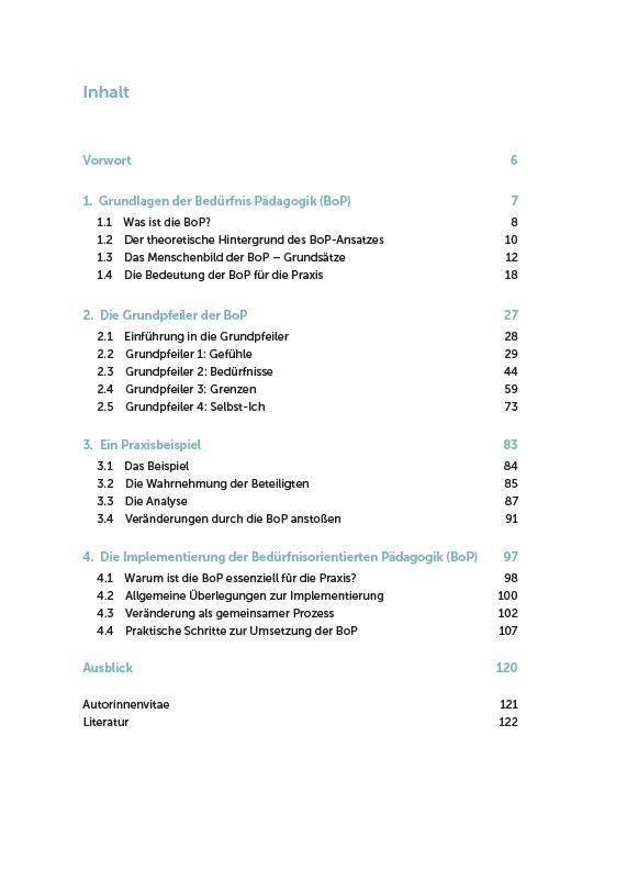 Beispielinhalt (Bild) Bedürfnisorientierte Pädagogik (BoP) verstehen, einordnen, anwenden