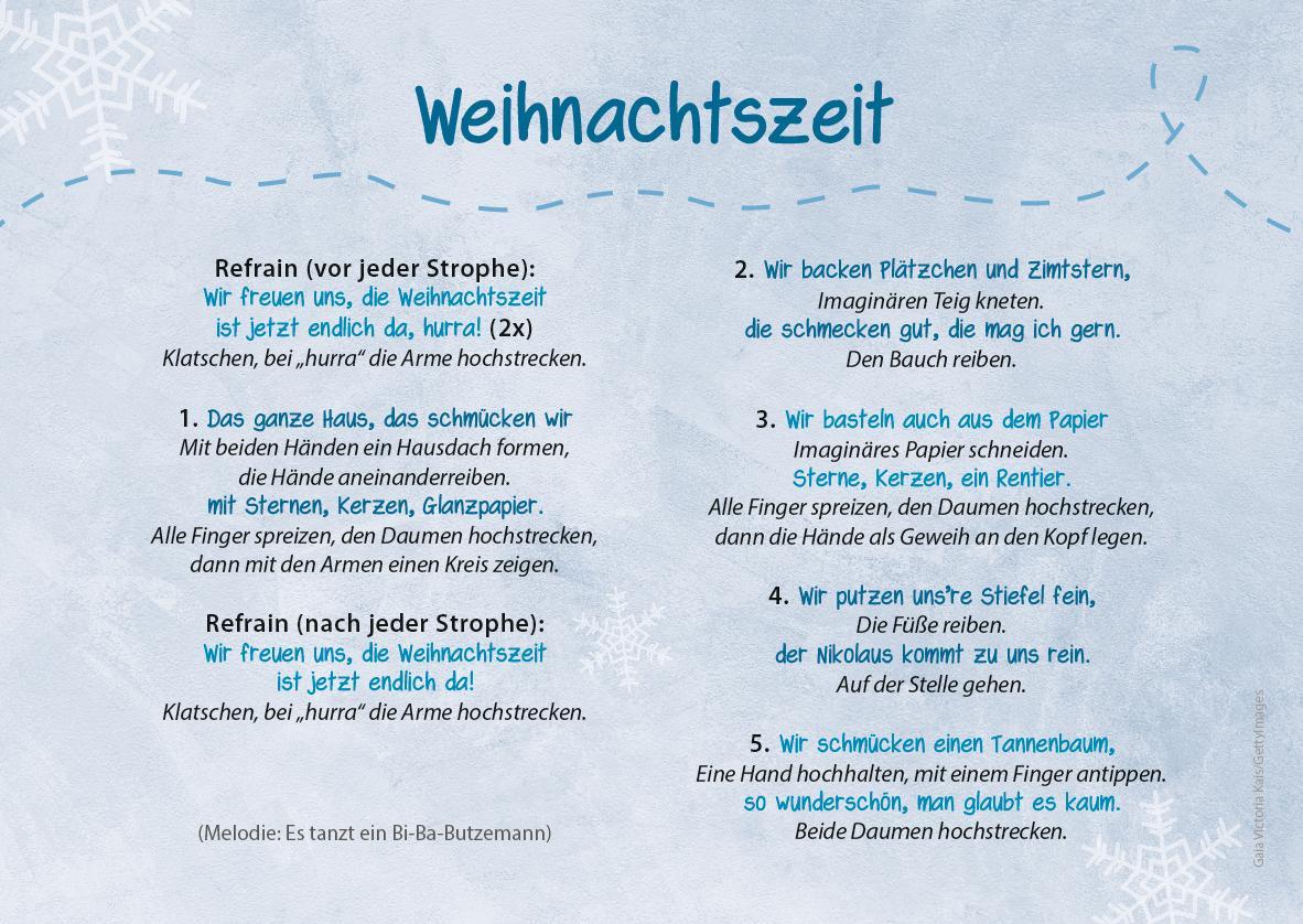 Beispielinhalt (Bild) Die Kita-Jahreszeiten-Karten: 32 Spiellieder für den Winter