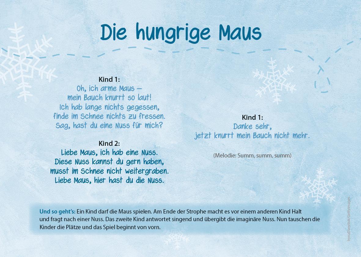 Beispielinhalt (Bild) Die Kita-Jahreszeiten-Karten: 32 Spiellieder für den Winter