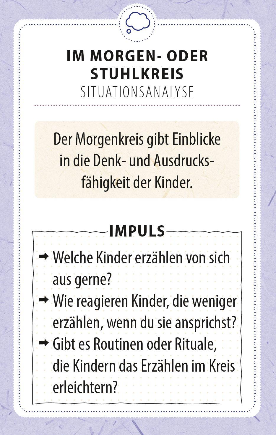 Beispielinhalt (Bild) Erzählen mit Kindern im Alltag