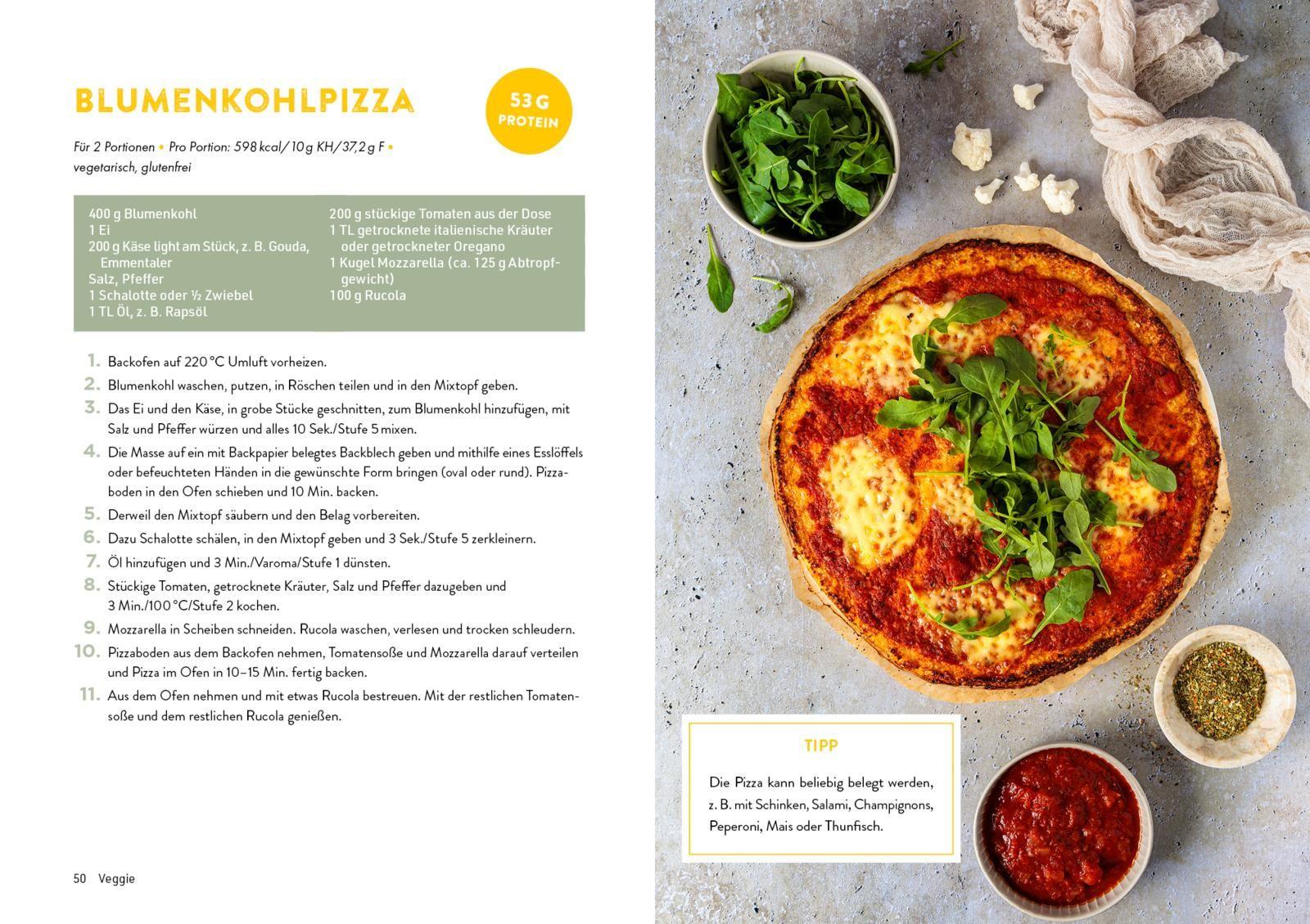 Beispielinhalt (Bild) Das geniale High-Protein-Kochbuch für den Thermomix®